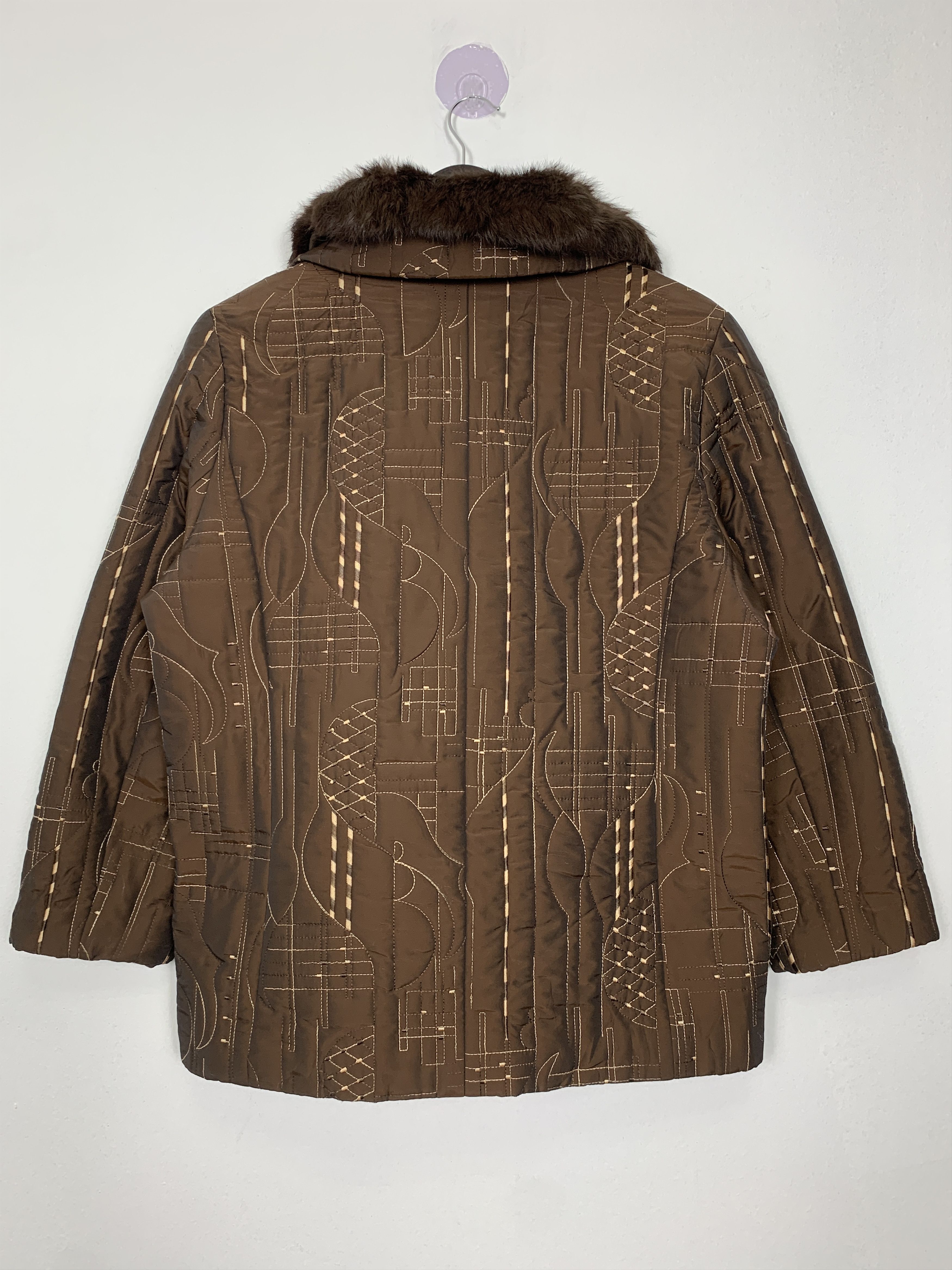 Japanese Brand × Vintage Vintage BURETTE CLUB Zip Fur Collar Jacket Size 3XL / US 20-22 - 6 Thumbnail