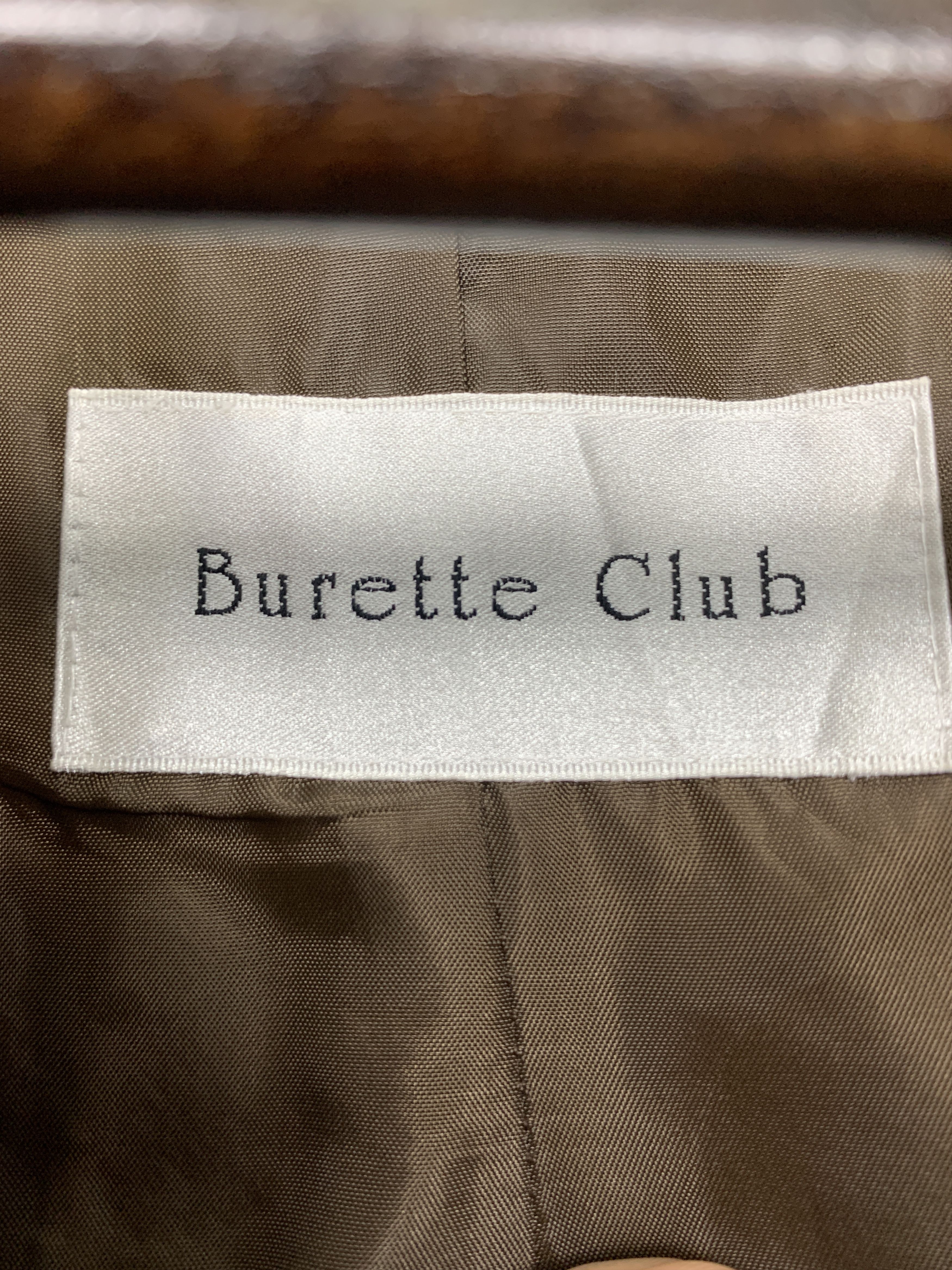 Japanese Brand × Vintage Vintage BURETTE CLUB Zip Fur Collar Jacket Size 3XL / US 20-22 - 8 Thumbnail