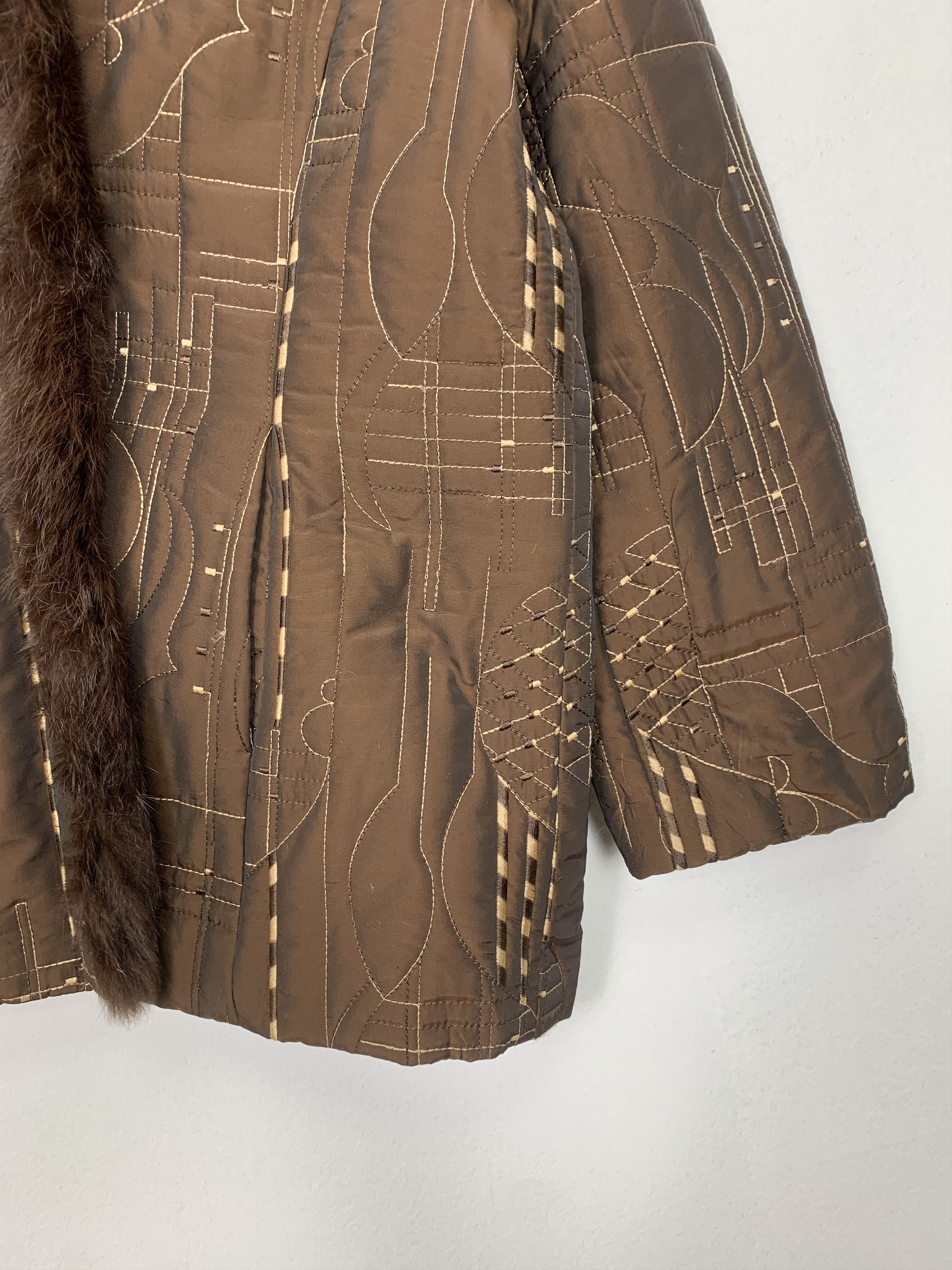Japanese Brand × Vintage Vintage BURETTE CLUB Zip Fur Collar Jacket Size 3XL / US 20-22 - 4 Thumbnail