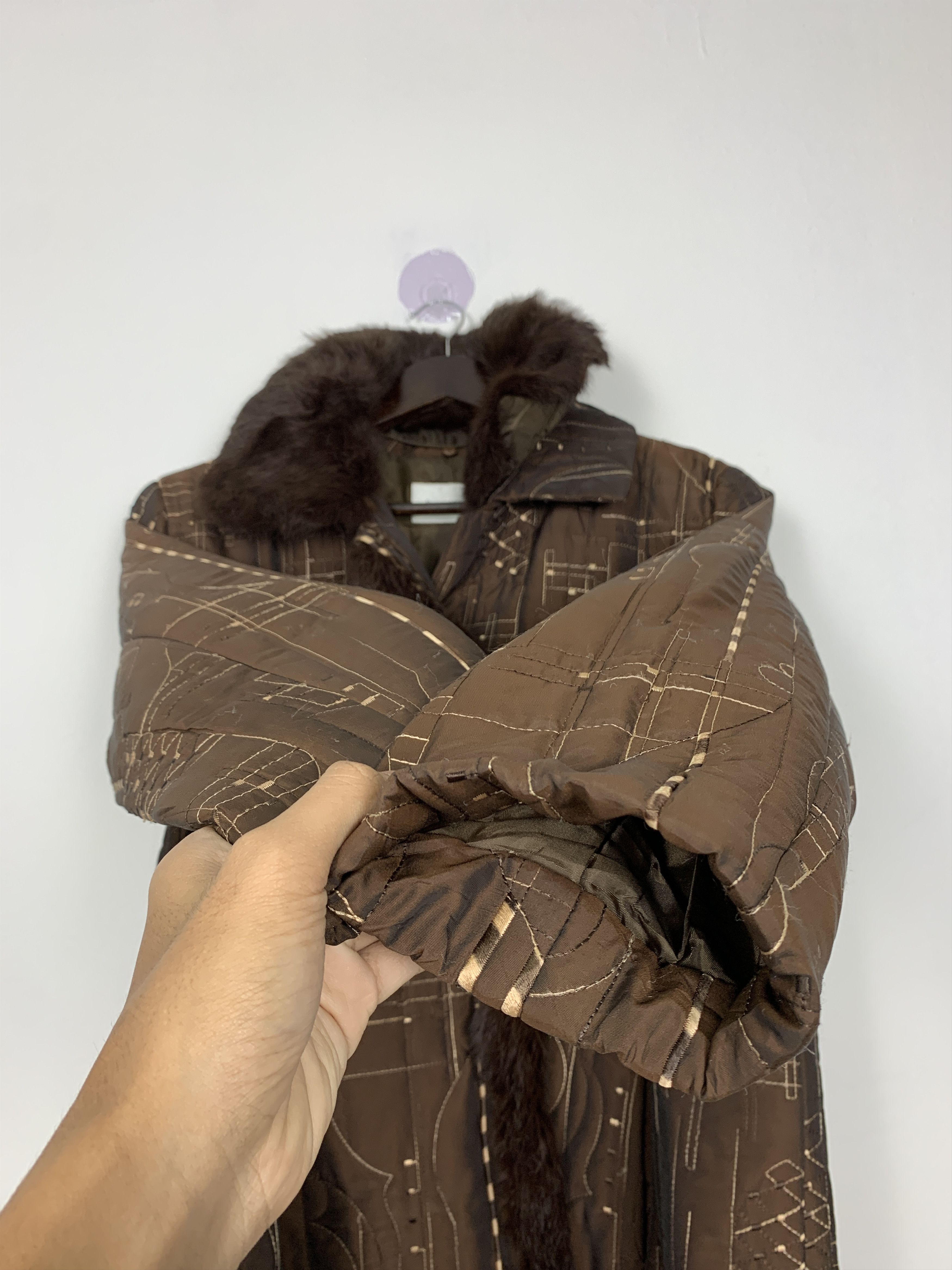Japanese Brand × Vintage Vintage BURETTE CLUB Zip Fur Collar Jacket Size 3XL / US 20-22 - 5 Thumbnail