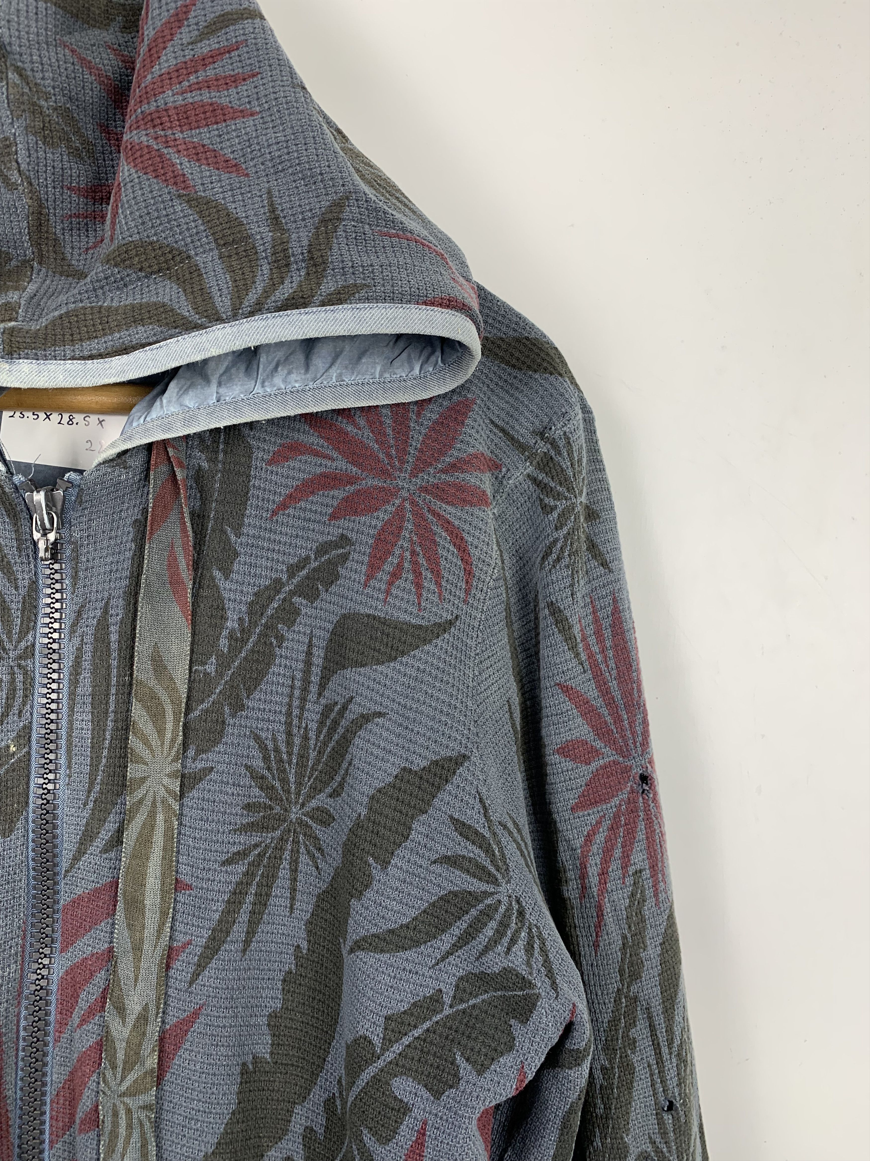 Bark Vintage Bark Floral Design Hoodie Zip Up Jacket J0262 Size US M / EU 48-50 / 2 - 4 Thumbnail