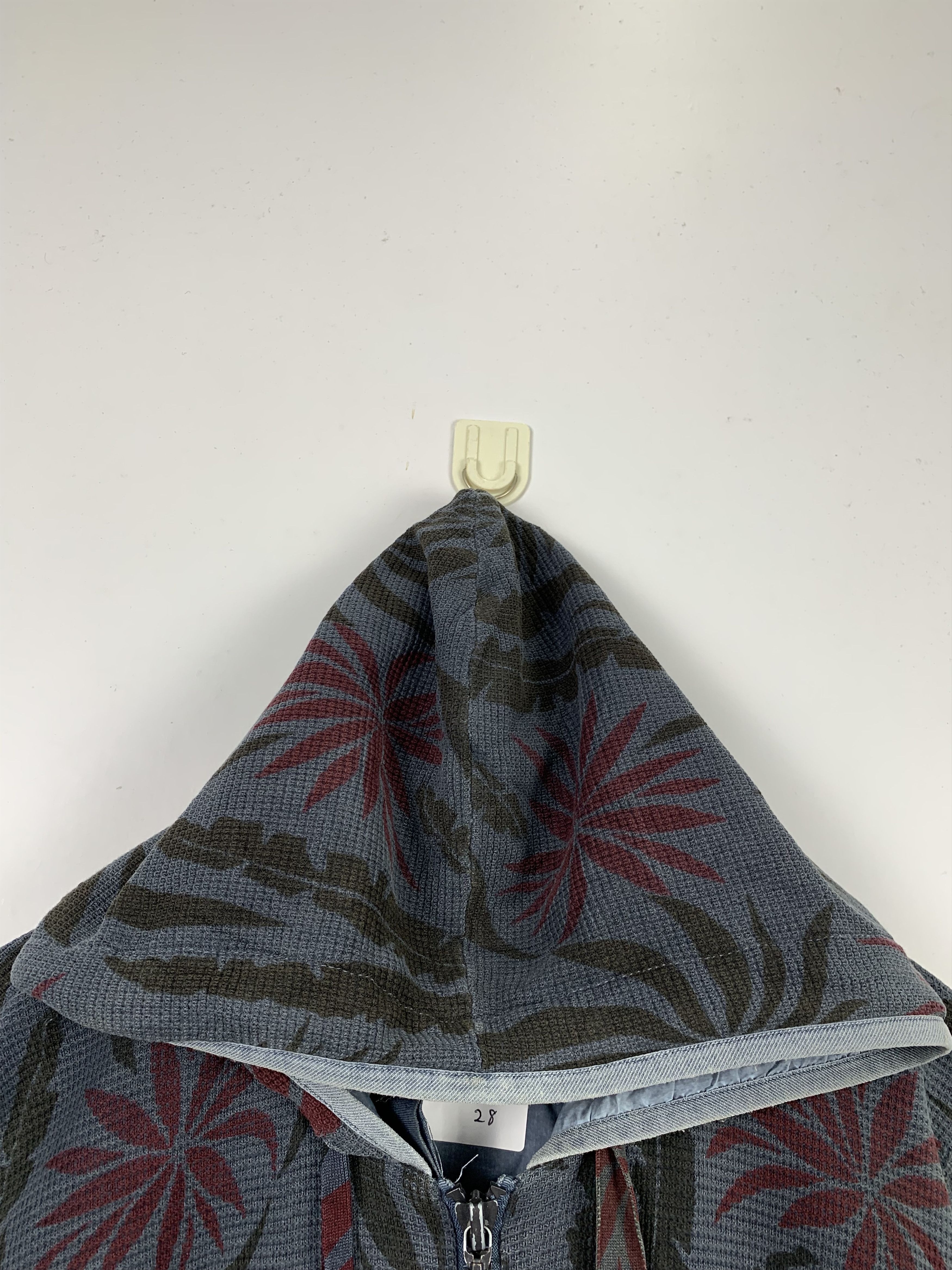 Bark Vintage Bark Floral Design Hoodie Zip Up Jacket J0262 Size US M / EU 48-50 / 2 - 9 Thumbnail