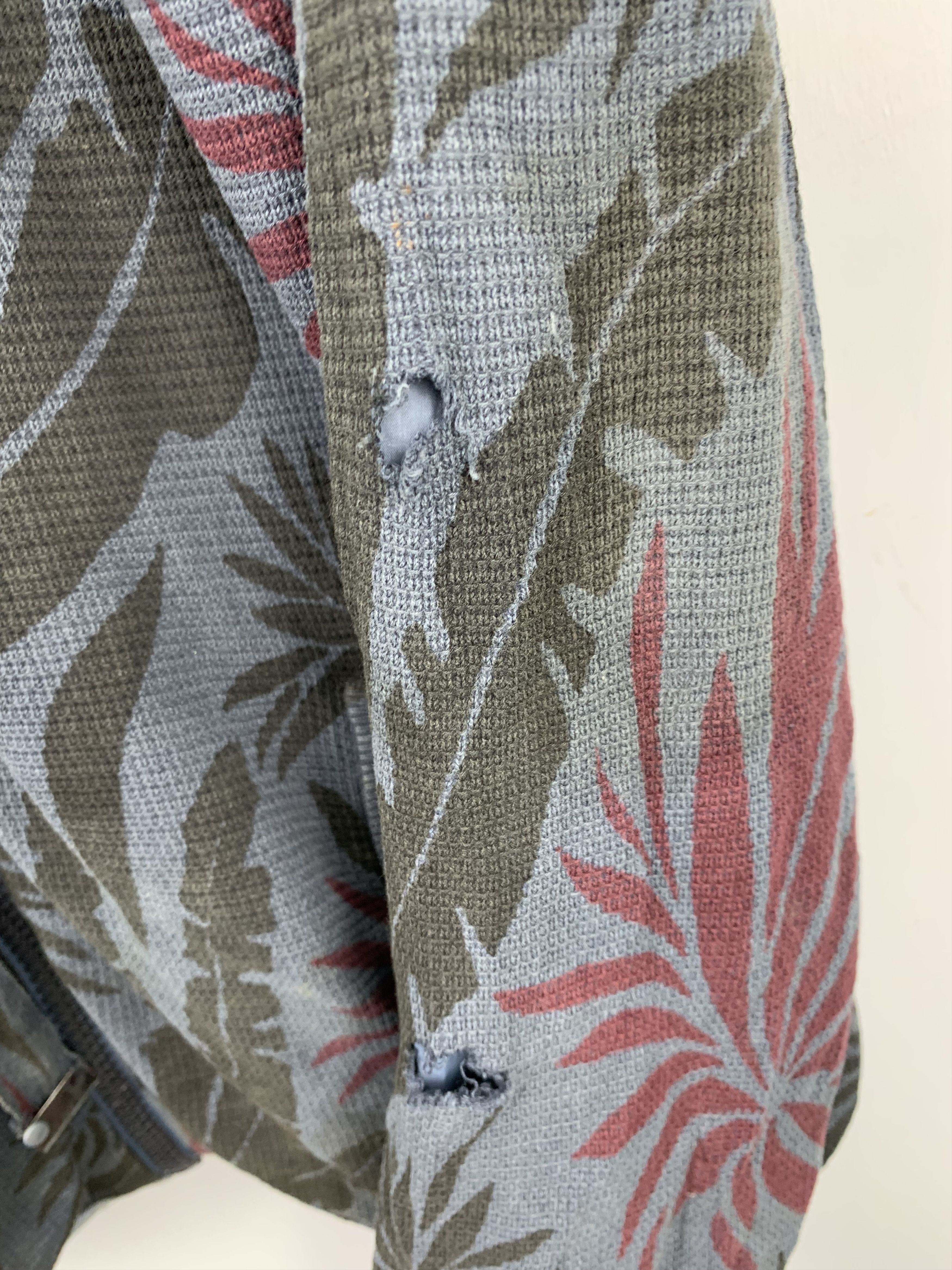 Bark Vintage Bark Floral Design Hoodie Zip Up Jacket J0262 Size US M / EU 48-50 / 2 - 6 Thumbnail