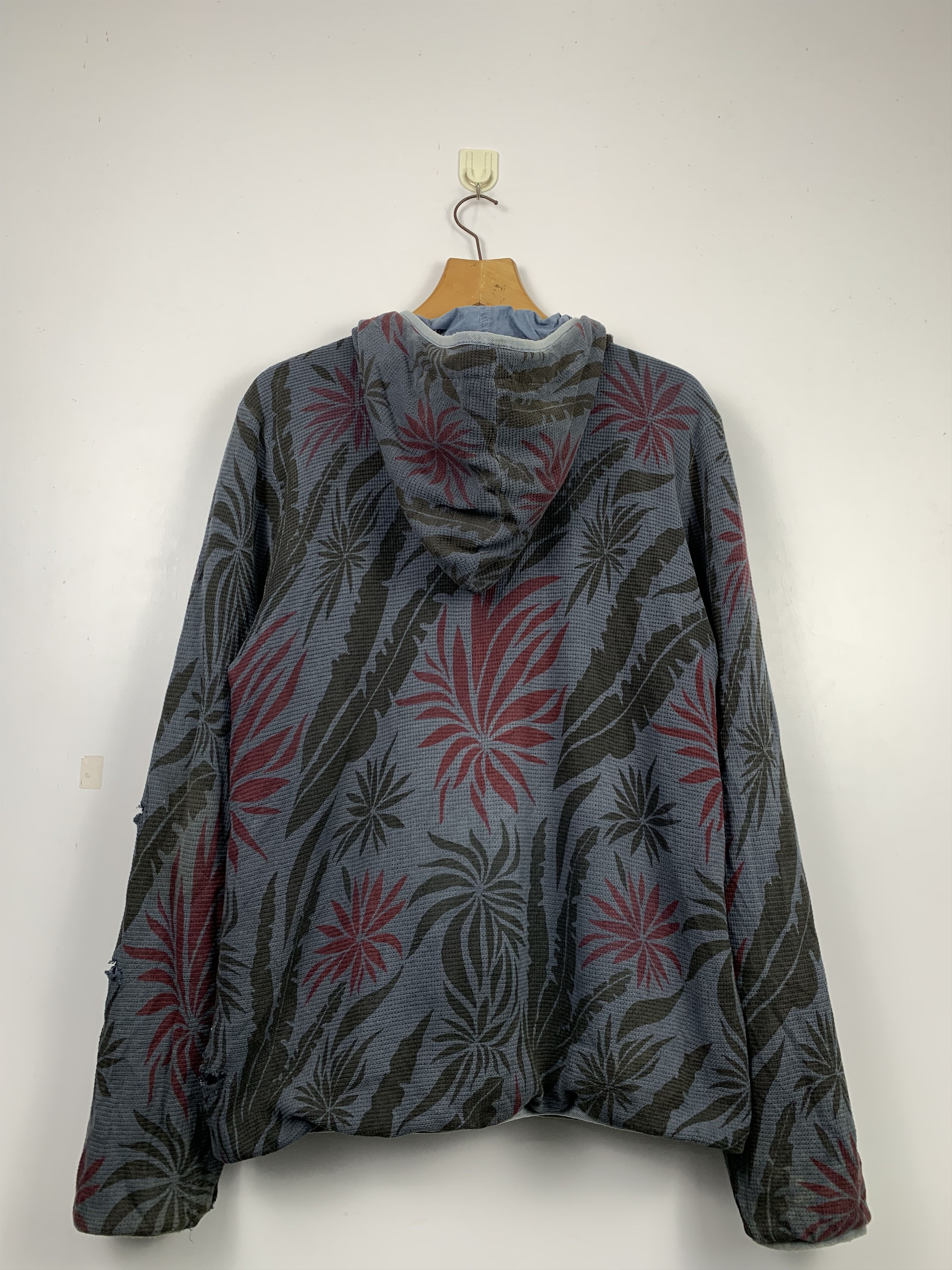 Bark Vintage Bark Floral Design Hoodie Zip Up Jacket J0262 Size US M / EU 48-50 / 2 - 16 Thumbnail
