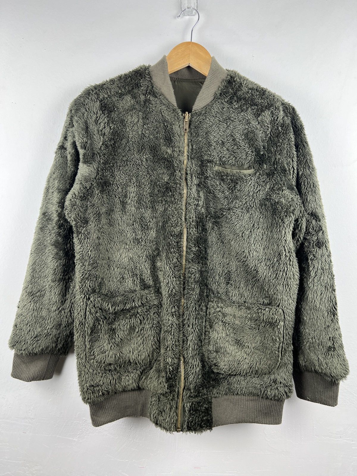 Japanese Brand Vintage Reversible Fleece Bomber Jacket J0036 Size US L / EU 52-54 / 3 - 1 Thumbnail