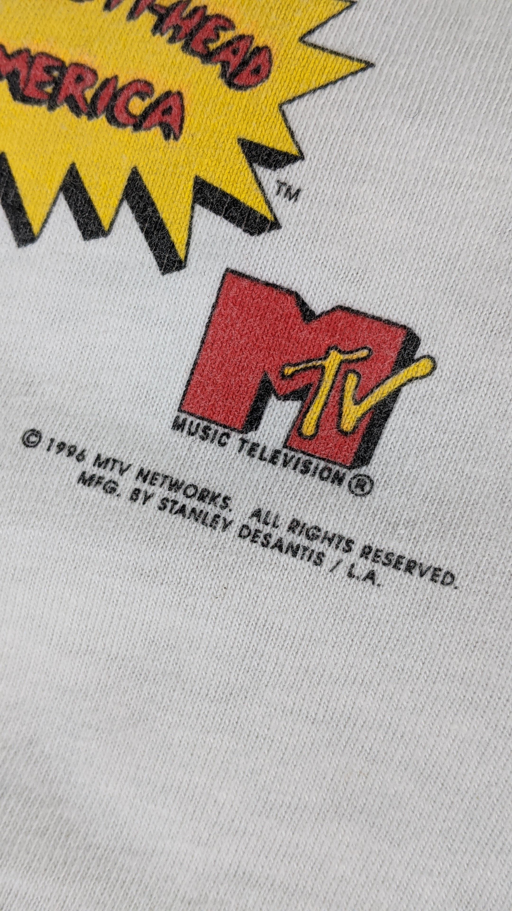 Mtv Vintage 90s 1996 Beavis And Butthead America MTV Tee Size US M / EU 48-50 / 2 - 3 Thumbnail