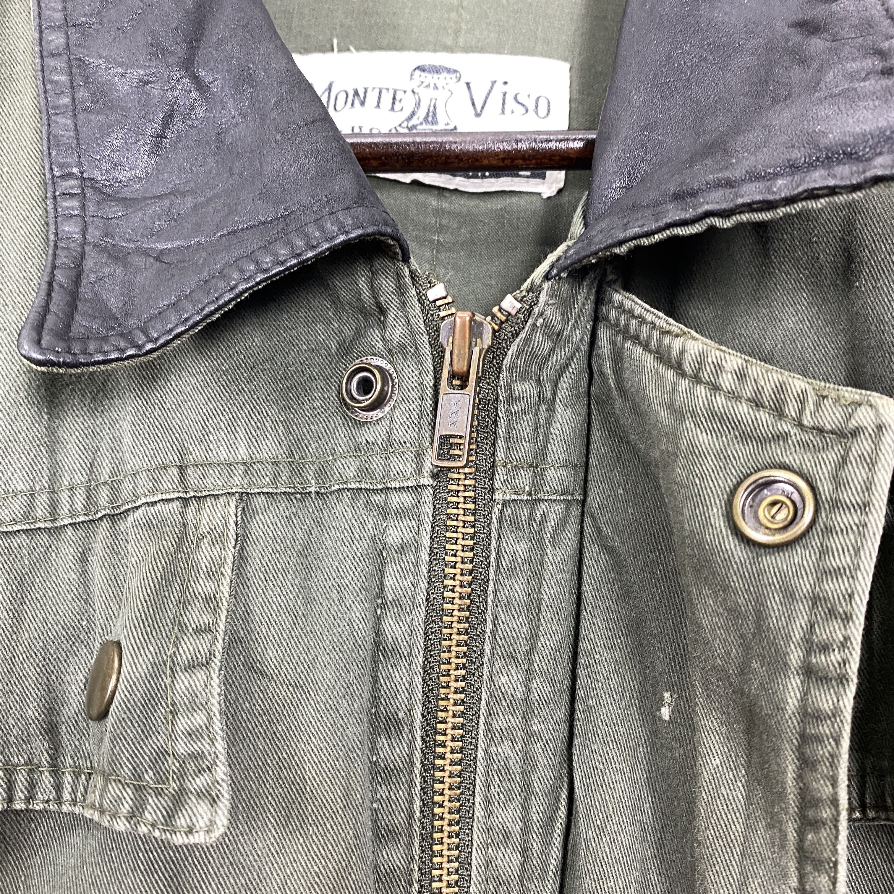 Vintage Vintage 90S Monte Viso Rugged Jacket Leather Collar J0190 Size US L / EU 52-54 / 3 - 14 Thumbnail