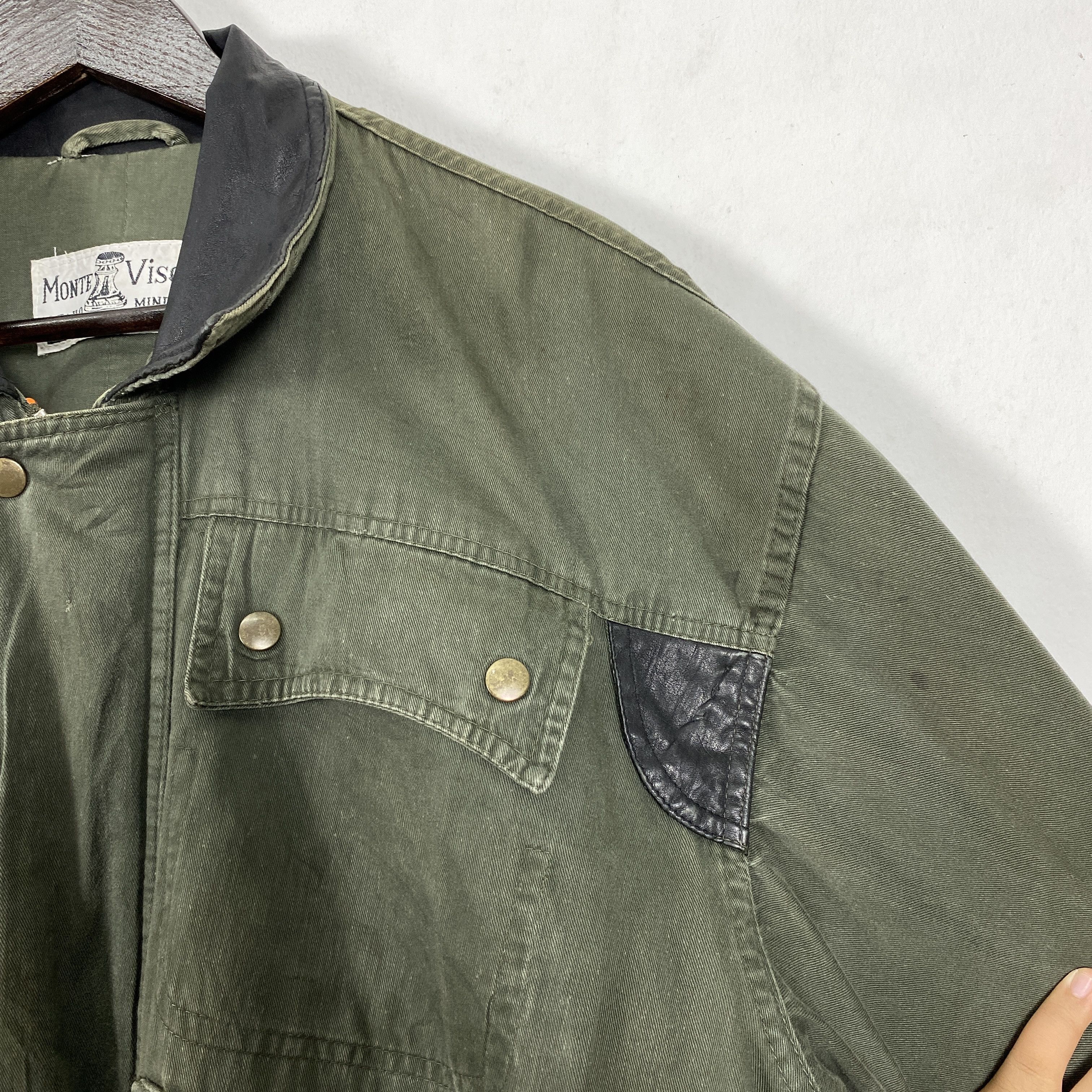 Vintage Vintage 90S Monte Viso Rugged Jacket Leather Collar J0190 Size US L / EU 52-54 / 3 - 11 Thumbnail