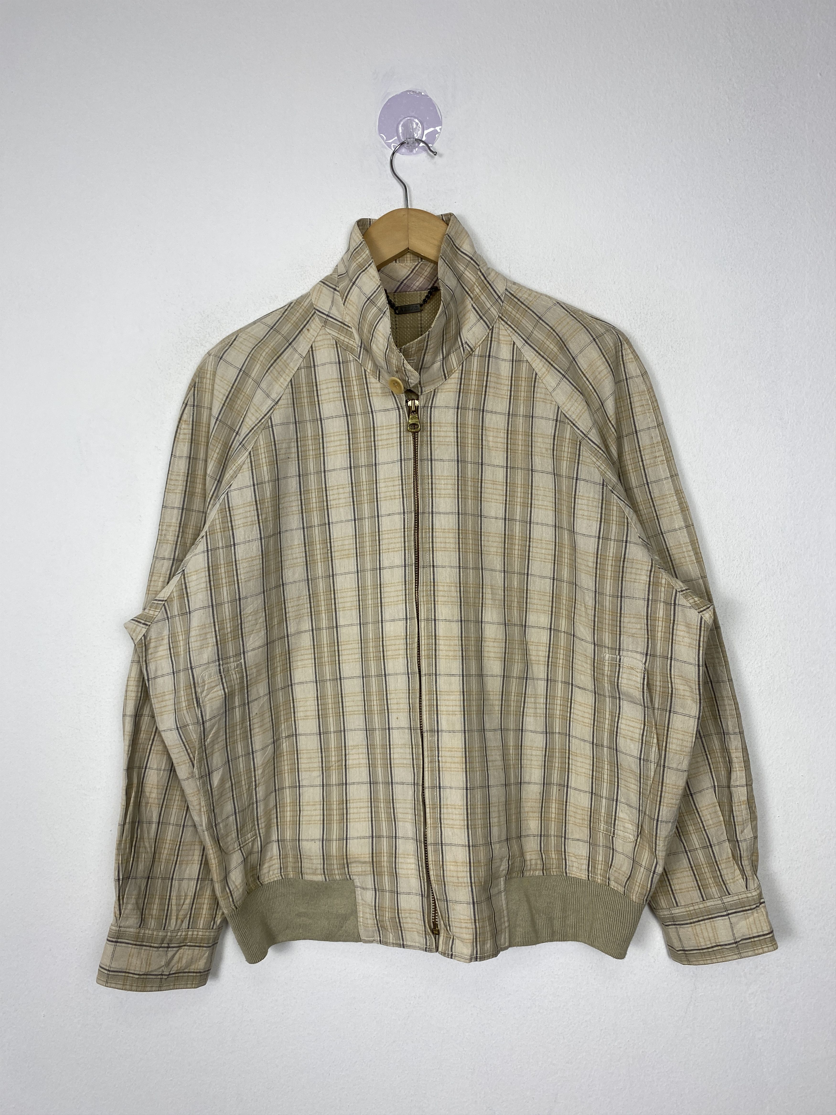 Japanese Brand × Vintage Vintage Vesvio Italian Style Checkered Zip Up Jacket Size US M / EU 48-50 / 2 - 1 Thumbnail
