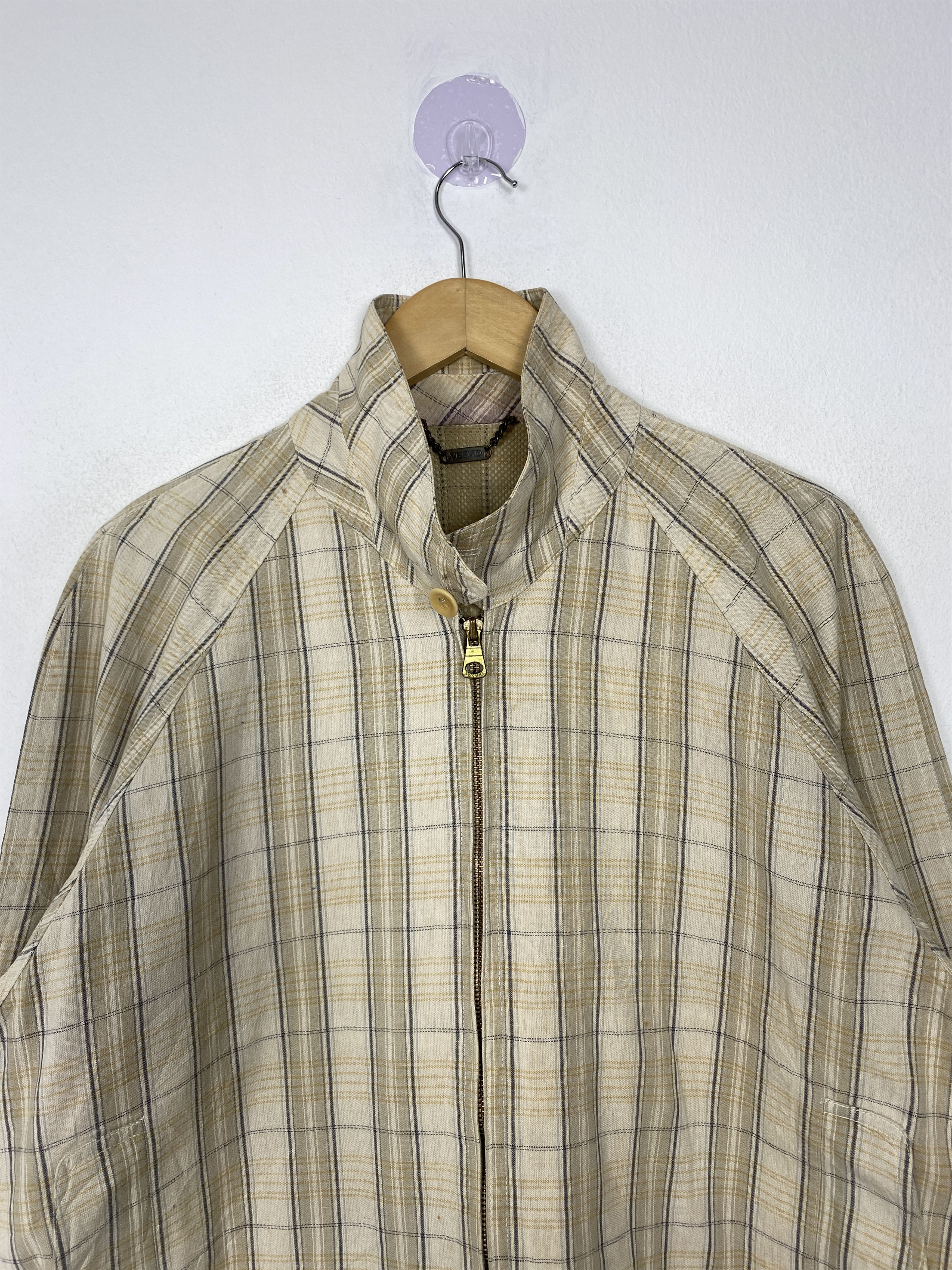 Japanese Brand × Vintage Vintage Vesvio Italian Style Checkered Zip Up Jacket Size US M / EU 48-50 / 2 - 2 Thumbnail