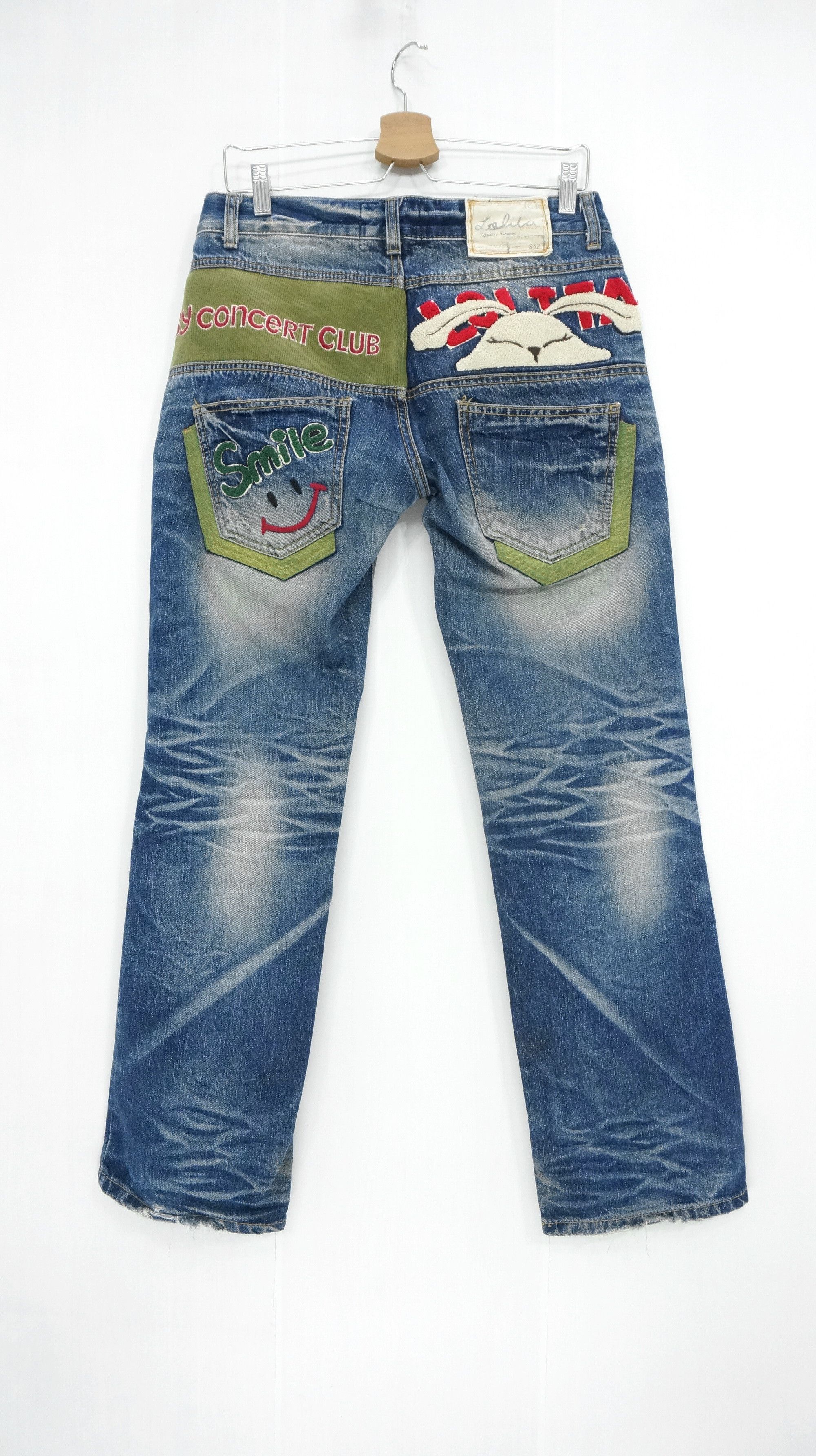 Japanese Brand RARE 🔥 YOSHITOMO NARA LOLITA Bunny Vintage Jeans Size US 29 - 2 Thumbnail