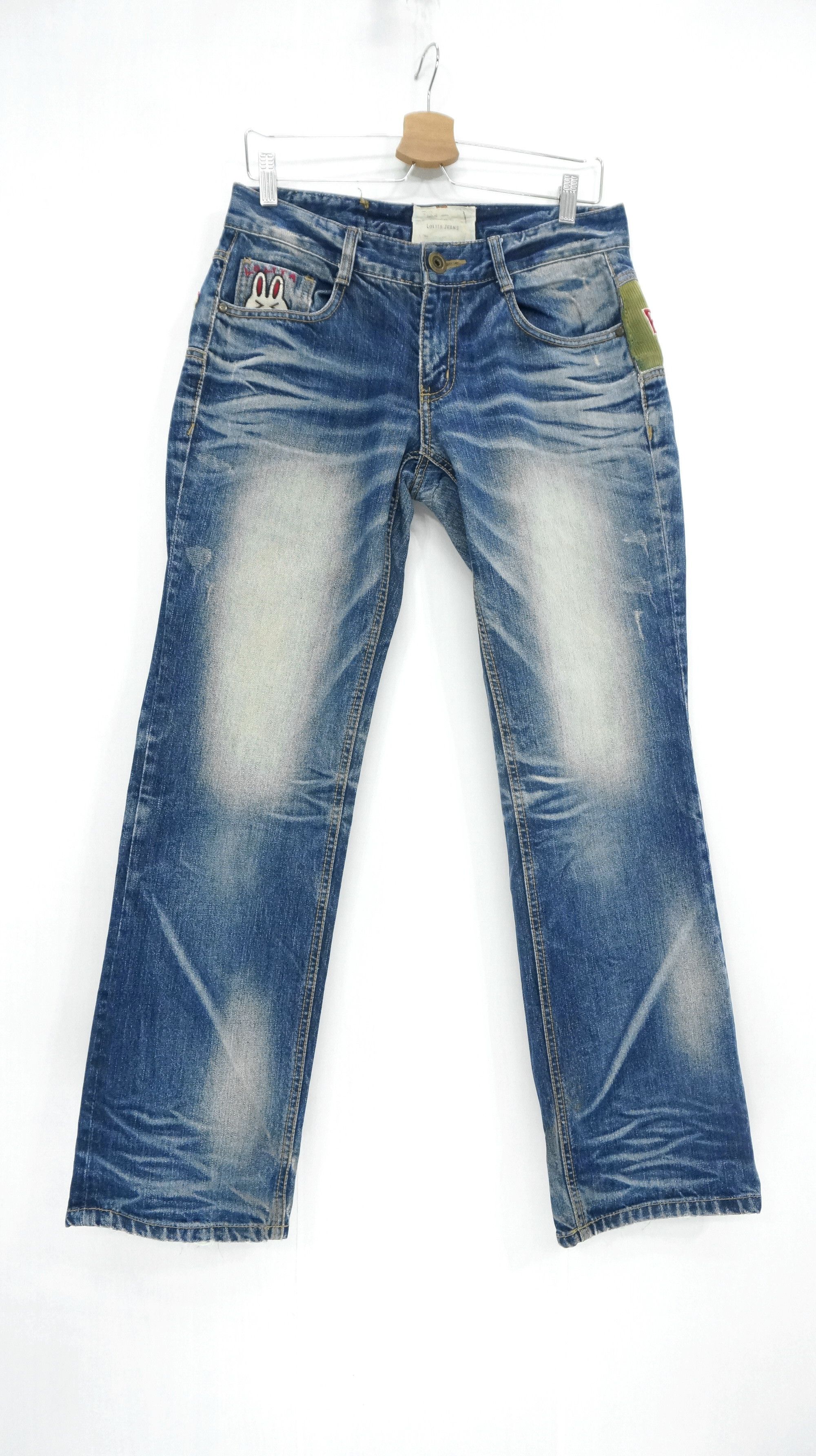 Japanese Brand RARE 🔥 YOSHITOMO NARA LOLITA Bunny Vintage Jeans Size US 29 - 3 Thumbnail