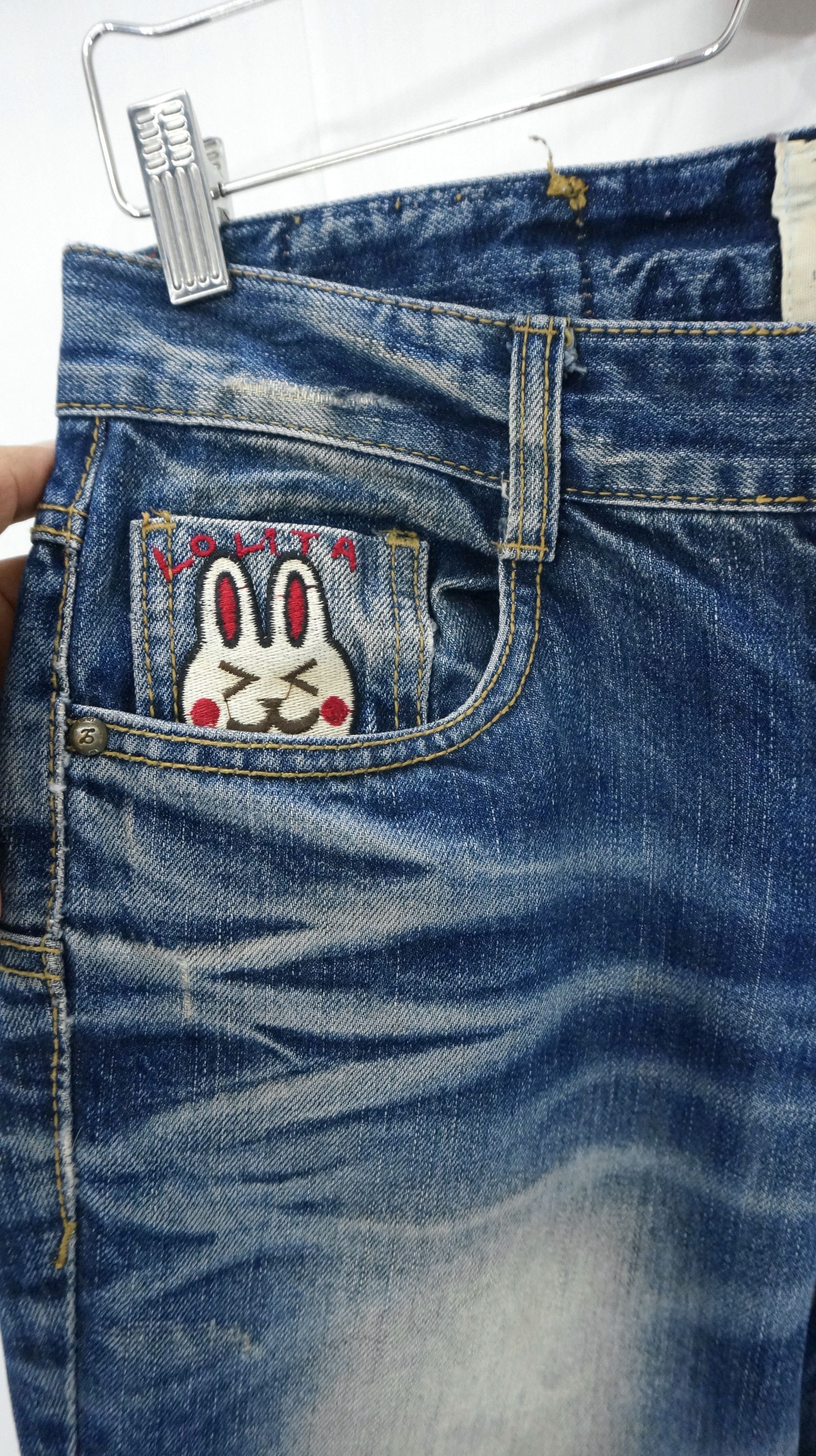Japanese Brand RARE 🔥 YOSHITOMO NARA LOLITA Bunny Vintage Jeans Size US 29 - 9 Thumbnail