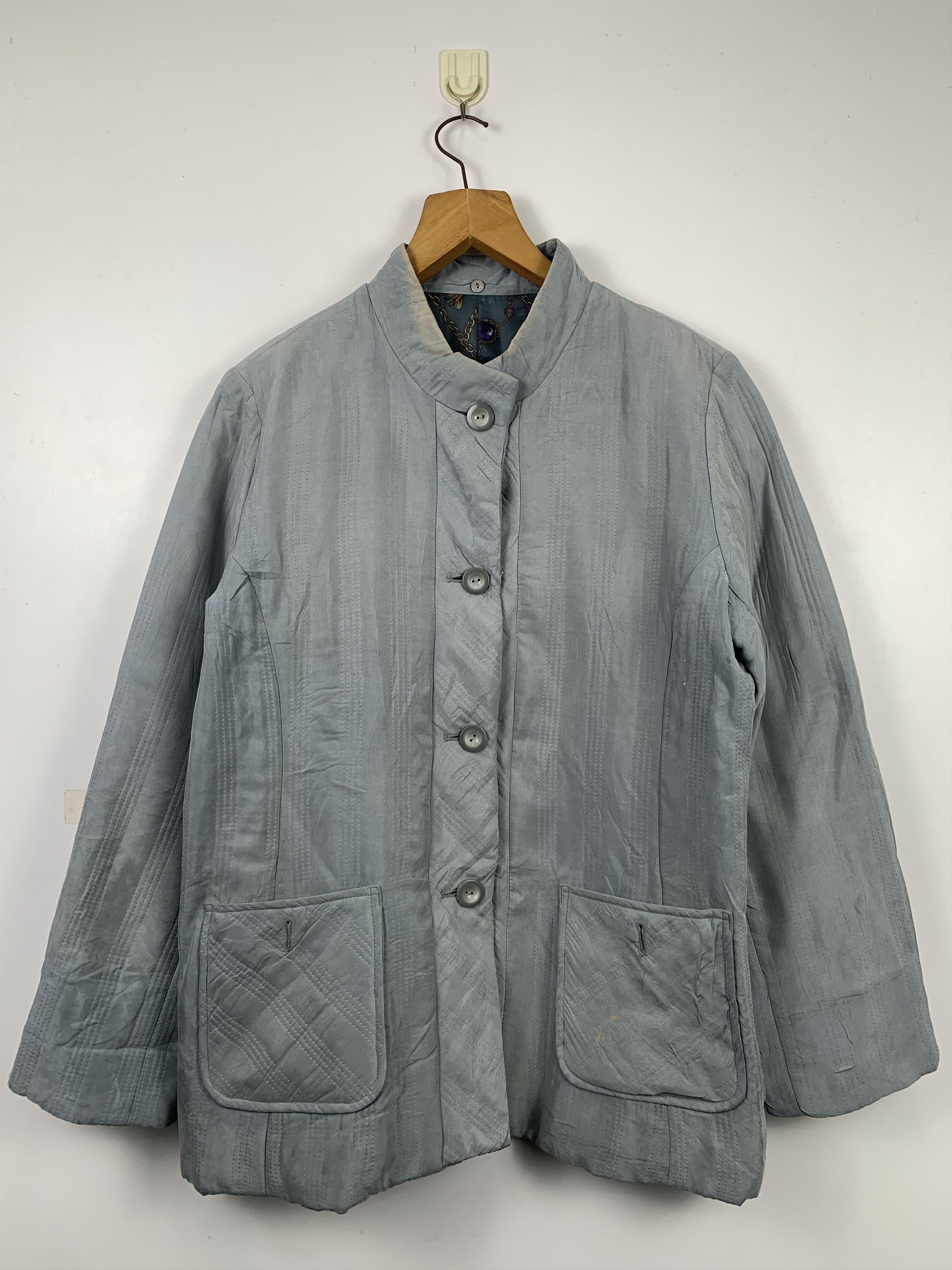 Japanese Brand × Traditional Weatherwear × Vintage Vintage Japanese Brand Luxury Lining Pattern Button Jacket Size US S / EU 44-46 / 1 - 1 Thumbnail