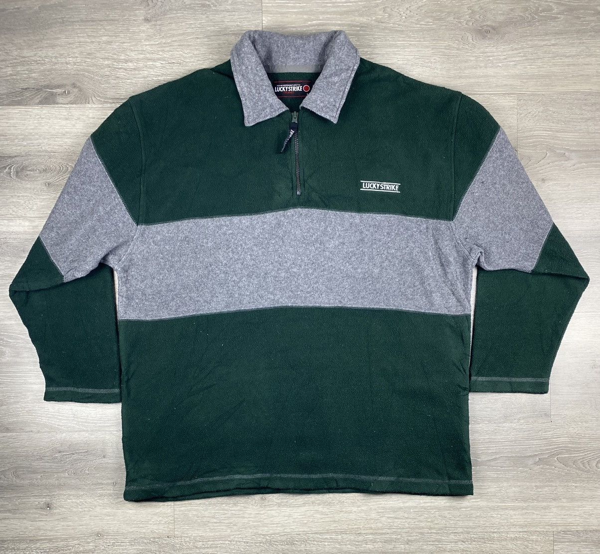 Lucky Brand Vintage 90s Lucky Stripes Fleece Polos Sweatshirt Size US L / EU 52-54 / 3 - 1 Thumbnail