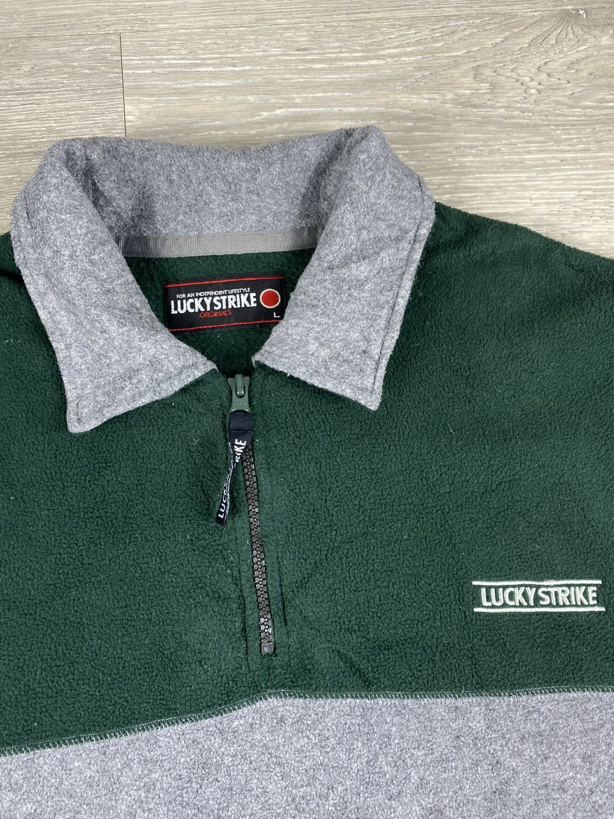 Lucky Brand Vintage 90s Lucky Stripes Fleece Polos Sweatshirt Size US L / EU 52-54 / 3 - 3 Thumbnail