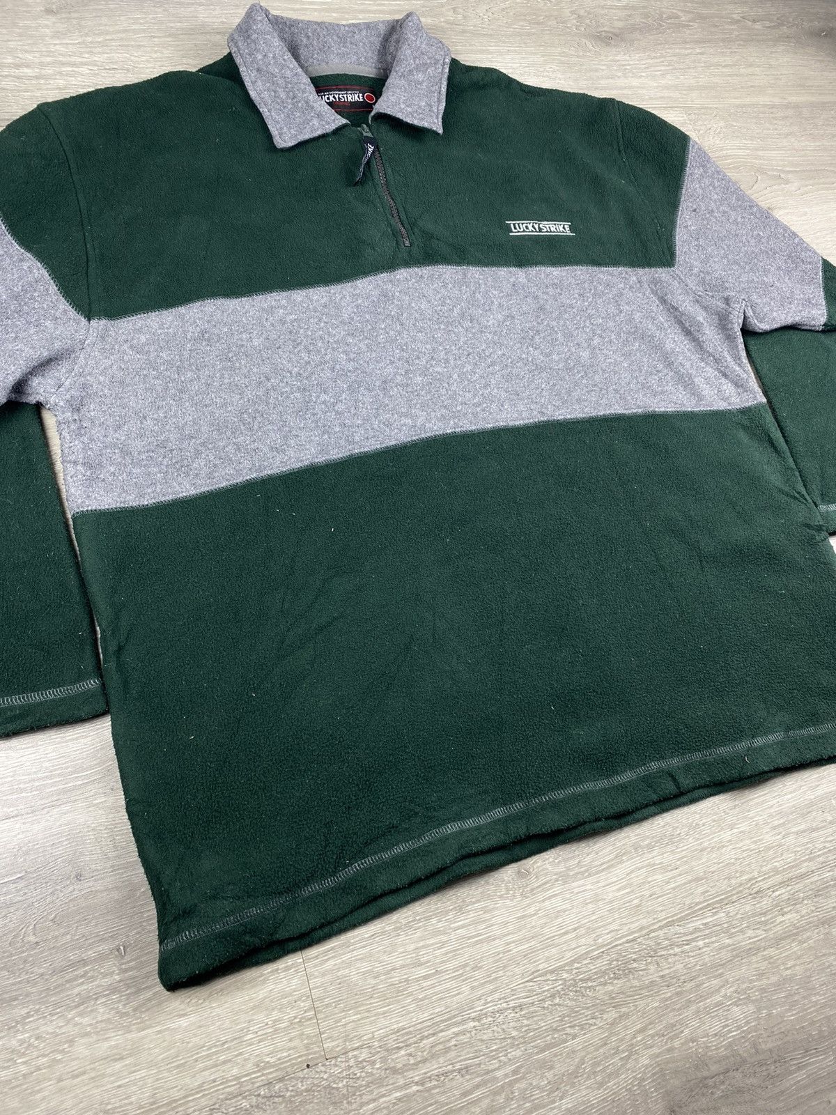 Lucky Brand Vintage 90s Lucky Stripes Fleece Polos Sweatshirt Size US L / EU 52-54 / 3 - 2 Thumbnail
