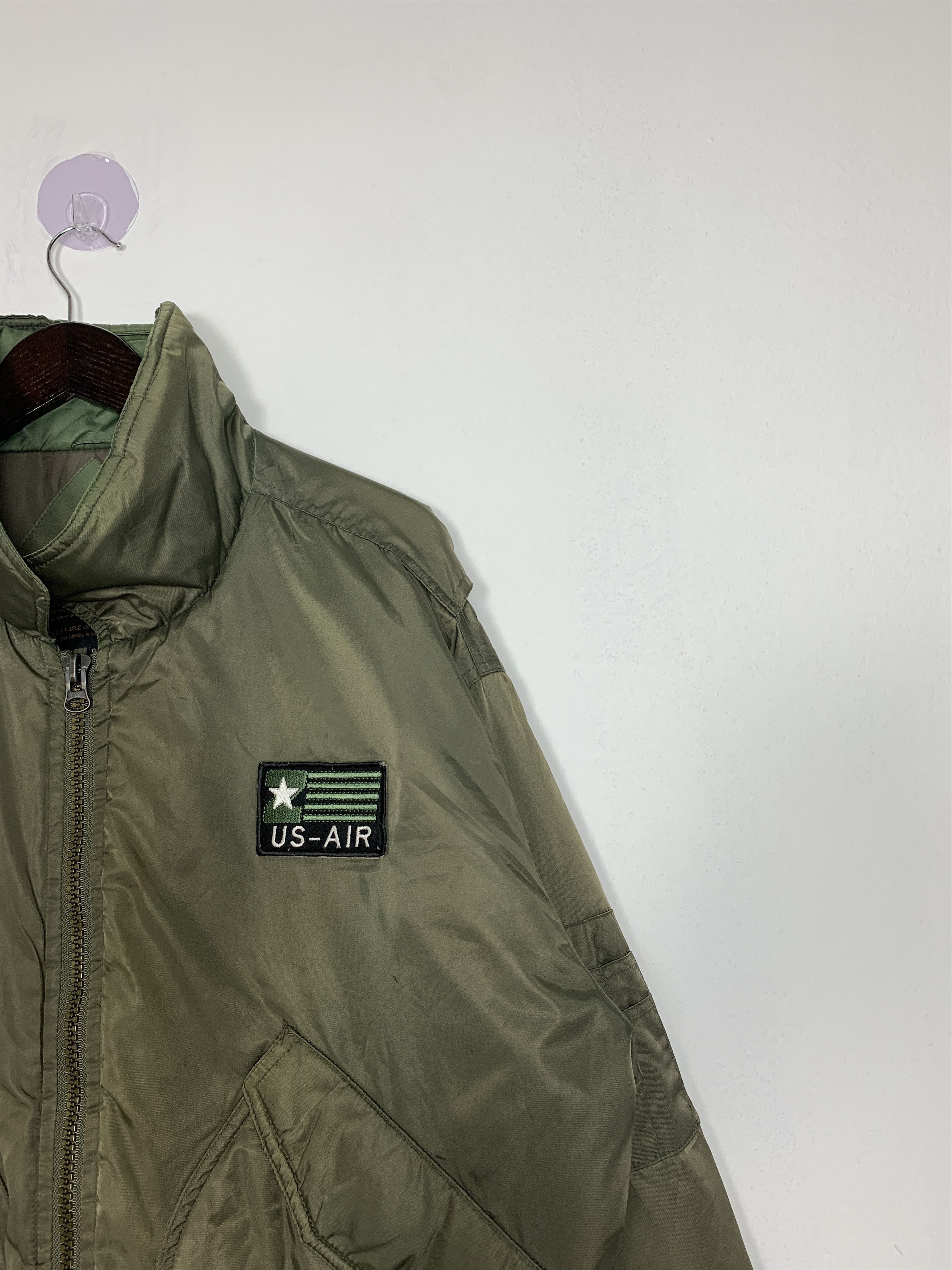 Vintage Vintage BLACK EAGLE Bomber Jackets US-AIR J0762 Size US L / EU 52-54 / 3 - 3 Thumbnail