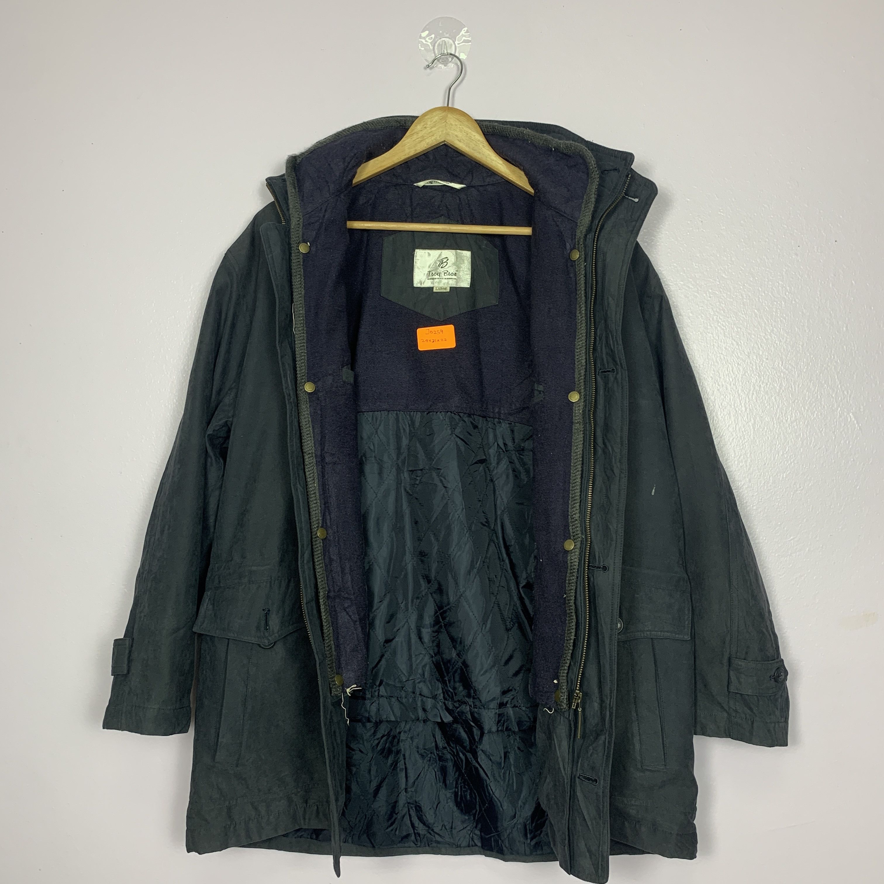 Vintage Vintage TROY BROS Cotton Fleece Quilted Lining Jacket J0259 Size US M / EU 48-50 / 2 - 8 Thumbnail