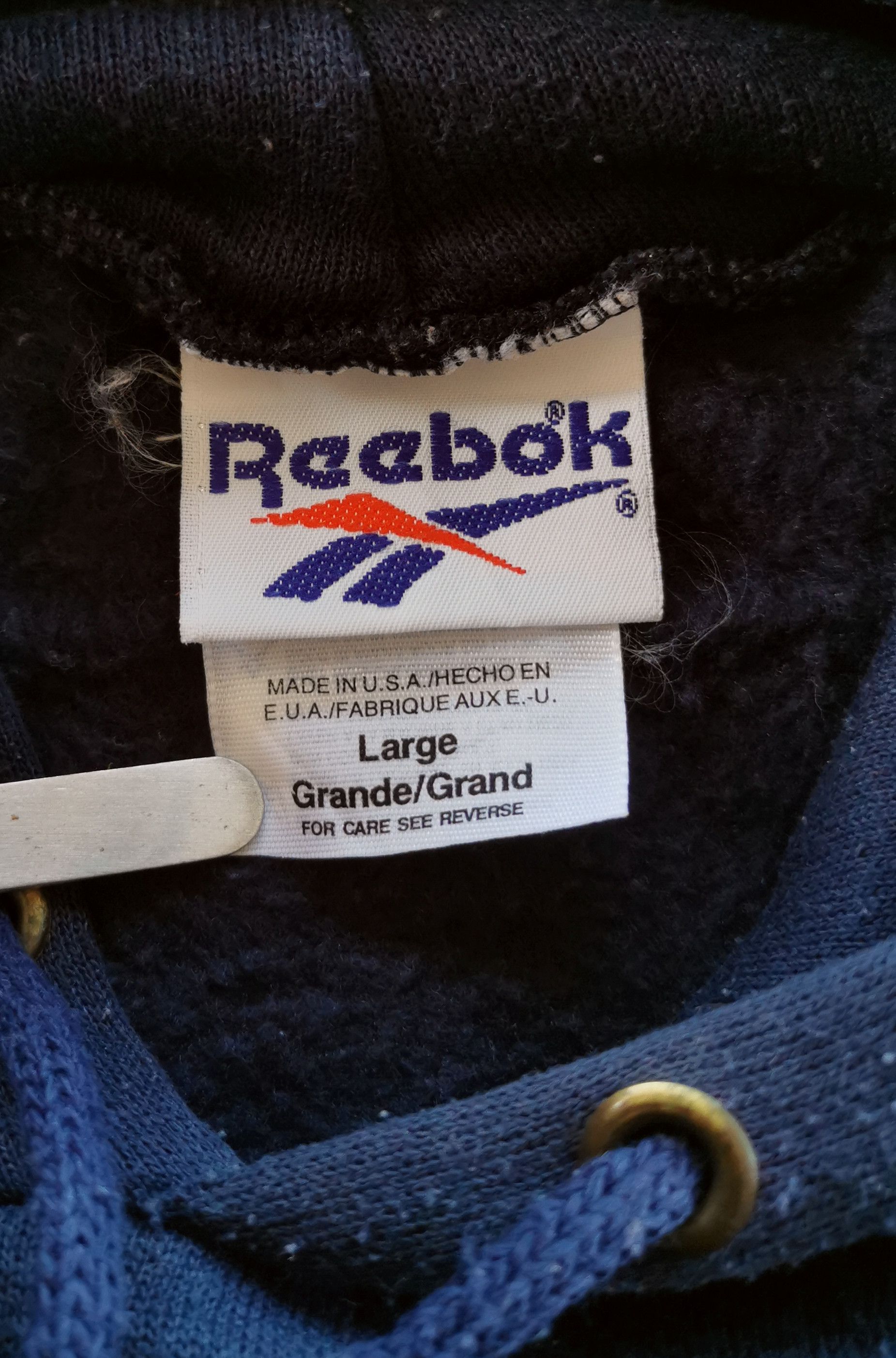 Reebok 90s Vintage Reebok Logo Hoodies Size US L / EU 52-54 / 3 - 8 Thumbnail