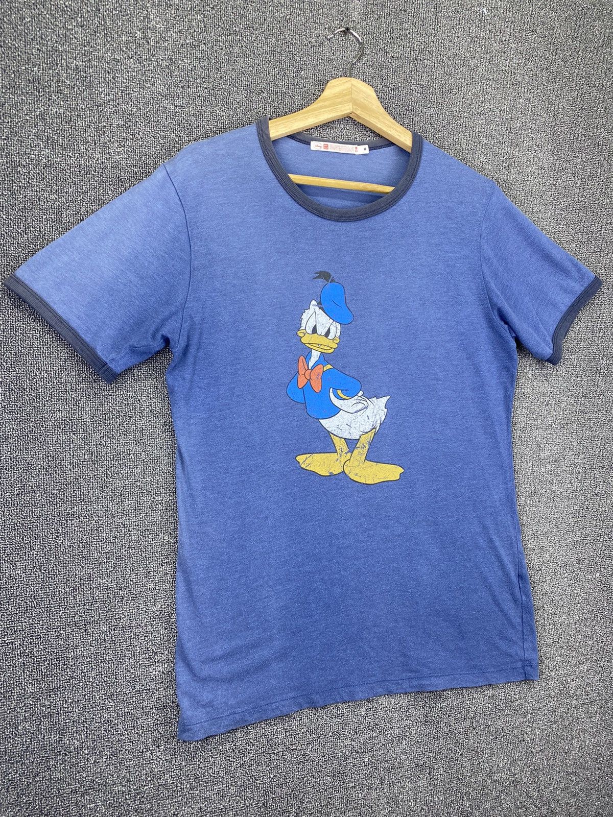 Disney Vintage Uniqlo X Donald Duck Disney Ringer Tee Shirts Size US M / EU 48-50 / 2 - 2 Thumbnail