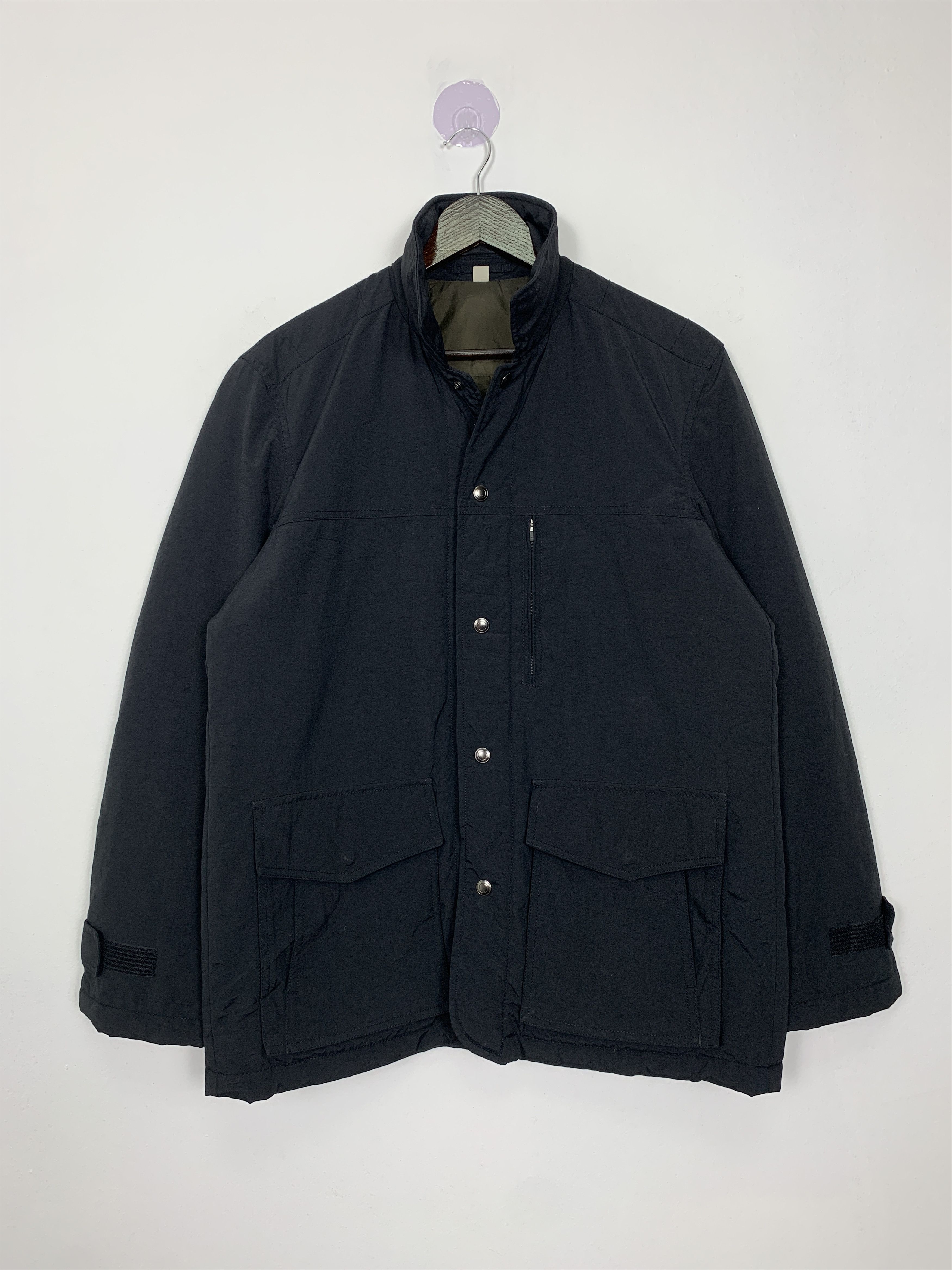 image of Vintage Quilted Lining Jacket in Black, Men's (Size Small)