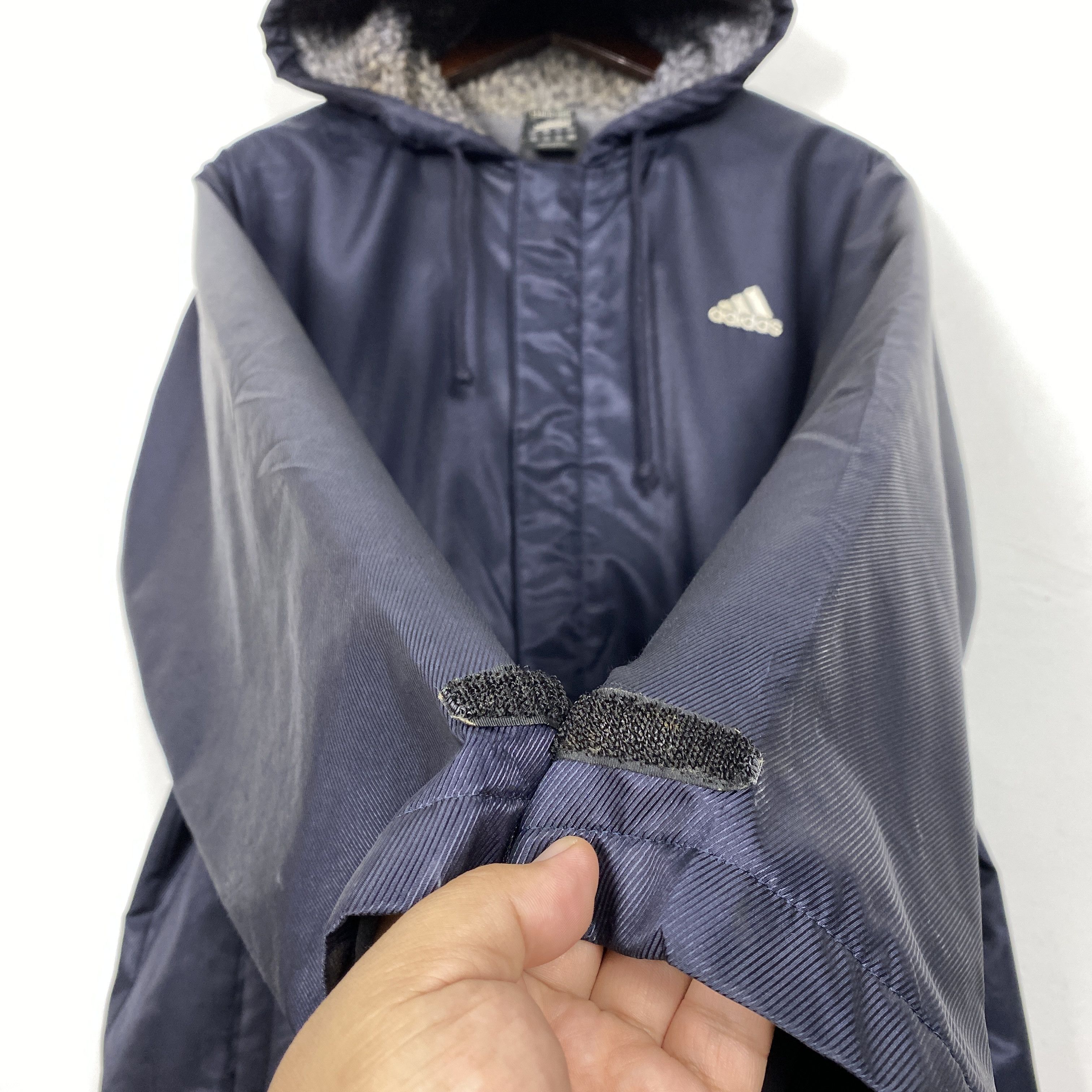 Adidas Vintage Adidas Big Logo Fleec Lining Parkas J0175 Size US M / EU 48-50 / 2 - 7 Thumbnail