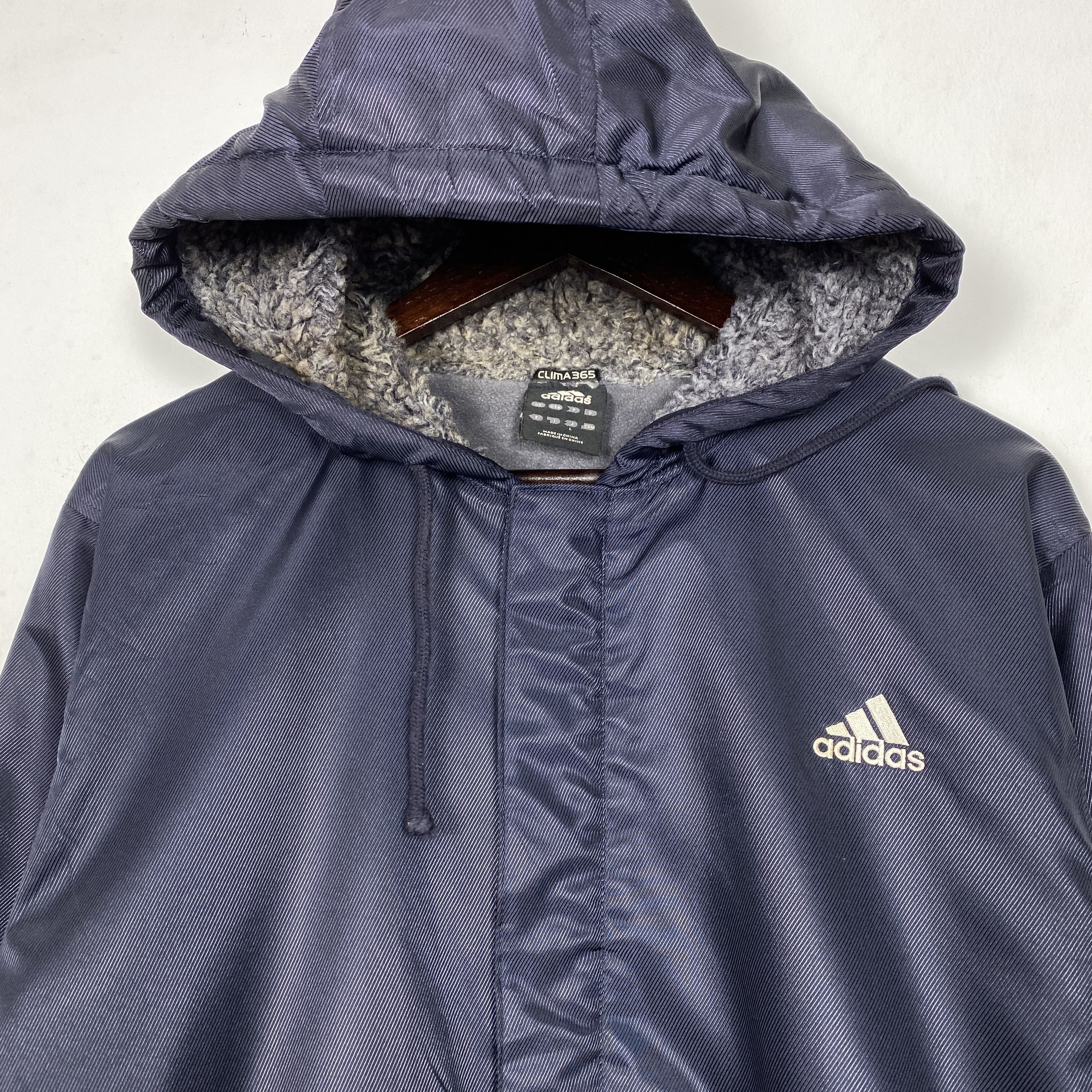 Adidas Vintage Adidas Big Logo Fleec Lining Parkas J0175 Size US M / EU 48-50 / 2 - 2 Thumbnail