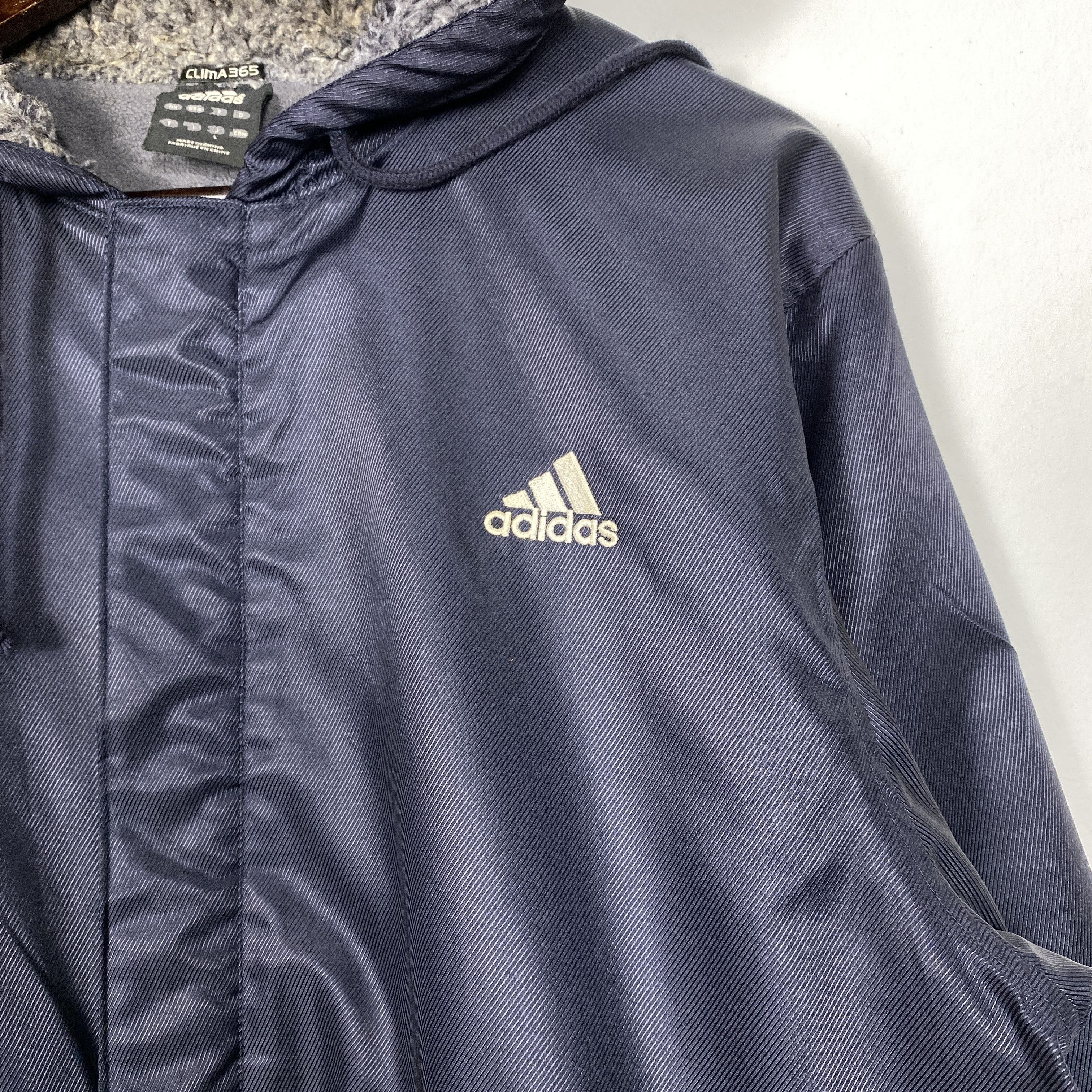 Adidas Vintage Adidas Big Logo Fleec Lining Parkas J0175 Size US M / EU 48-50 / 2 - 3 Thumbnail