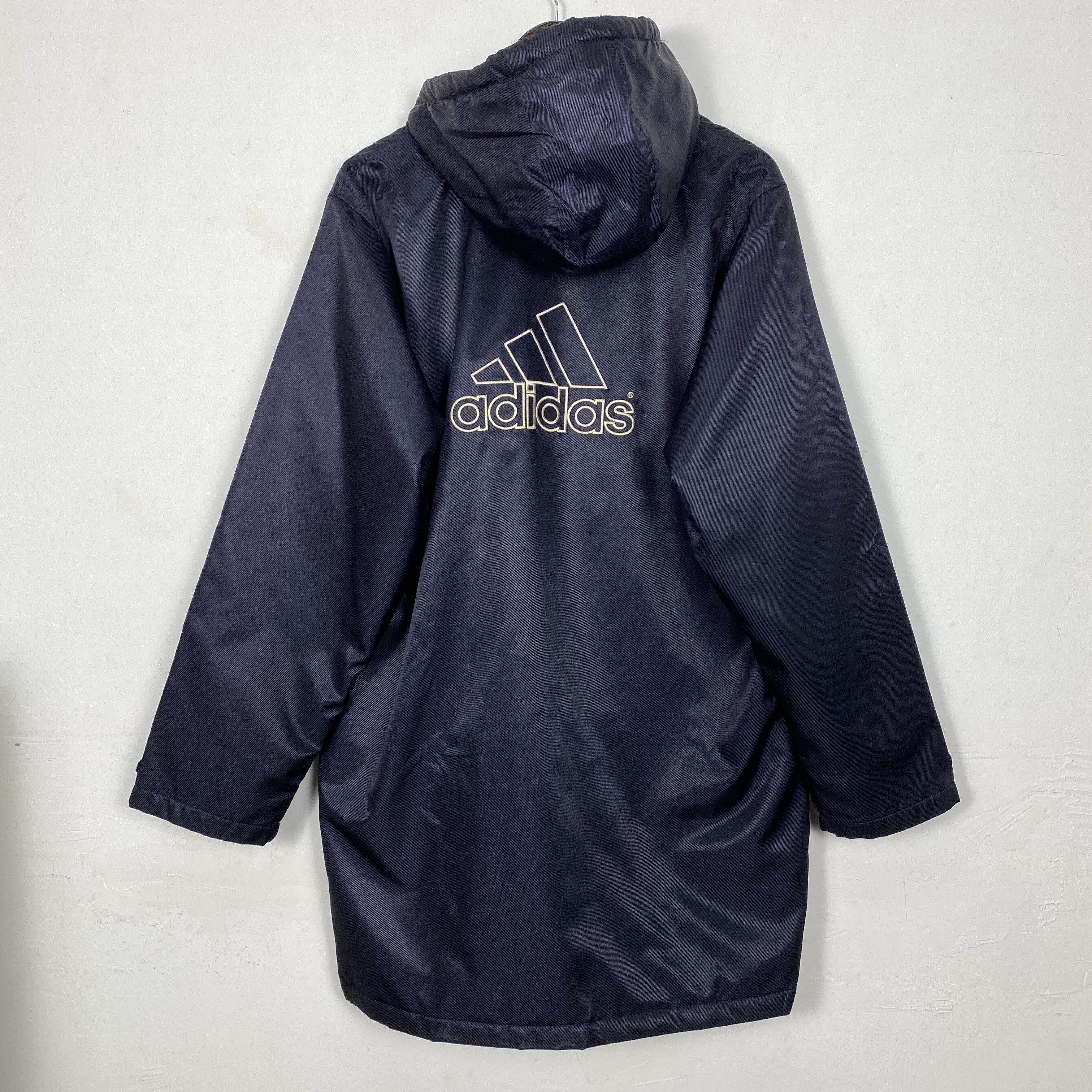 Adidas Vintage Adidas Big Logo Fleec Lining Parkas J0175 Size US M / EU 48-50 / 2 - 8 Thumbnail