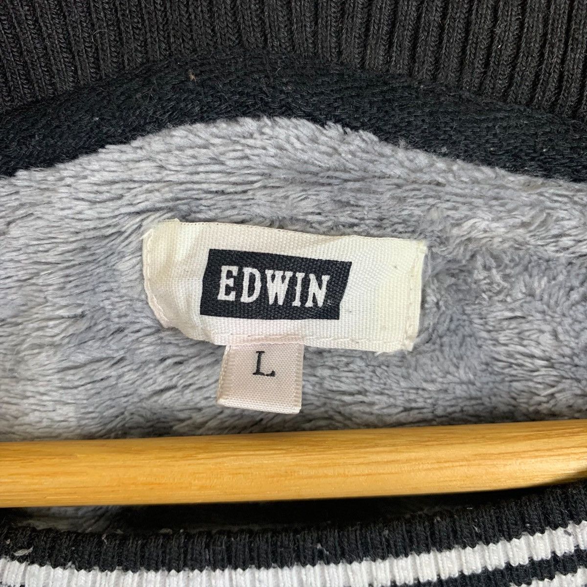 Edwin EDWIN Big Logo Embroidered Fleece Sweatshirt Pullover Jumper Size US L / EU 52-54 / 3 - 5 Thumbnail
