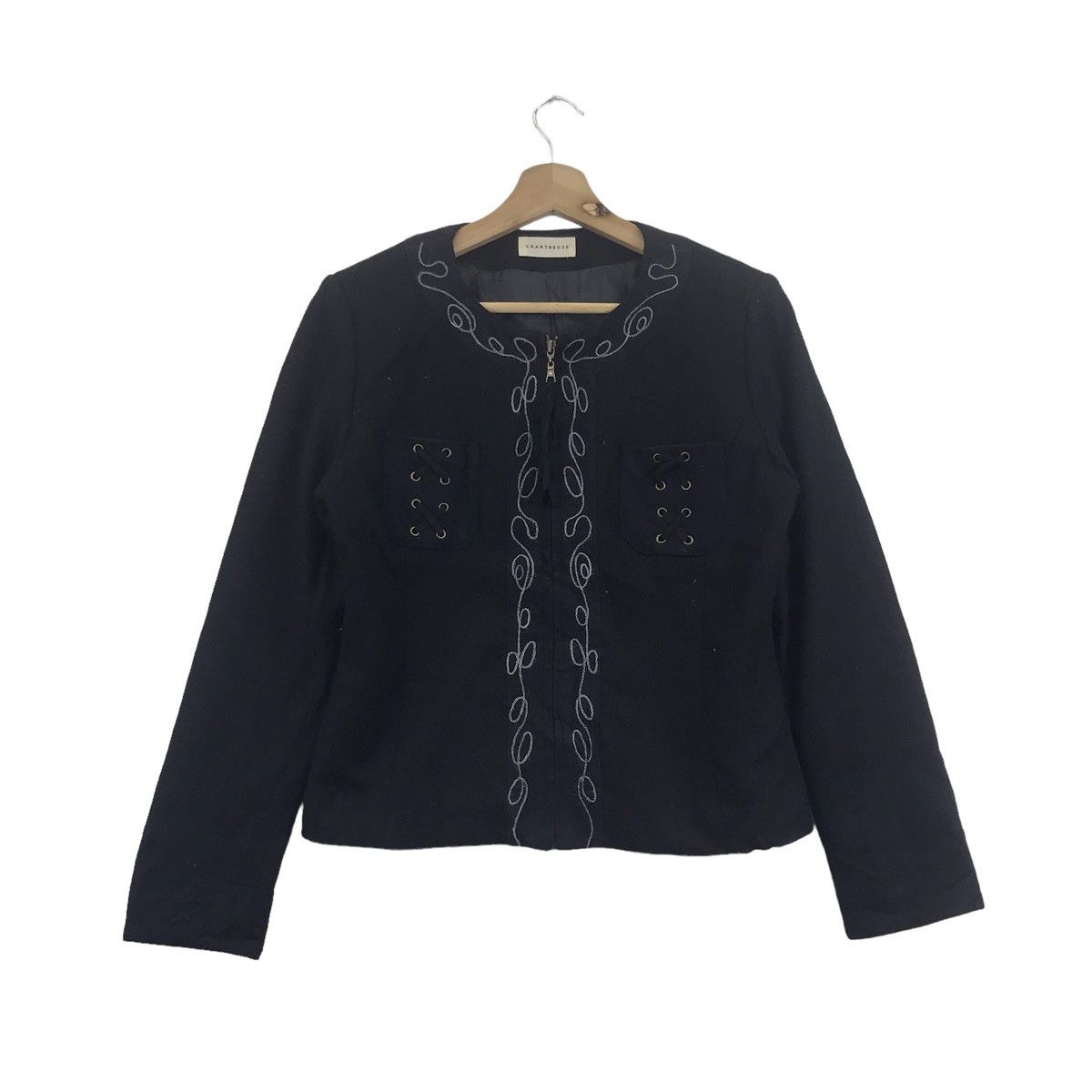 Japanese Brand CHARTREUSE Japanese Brand Embroidery Design Blazer Coat Size S / US 4 / IT 40 - 1 Thumbnail
