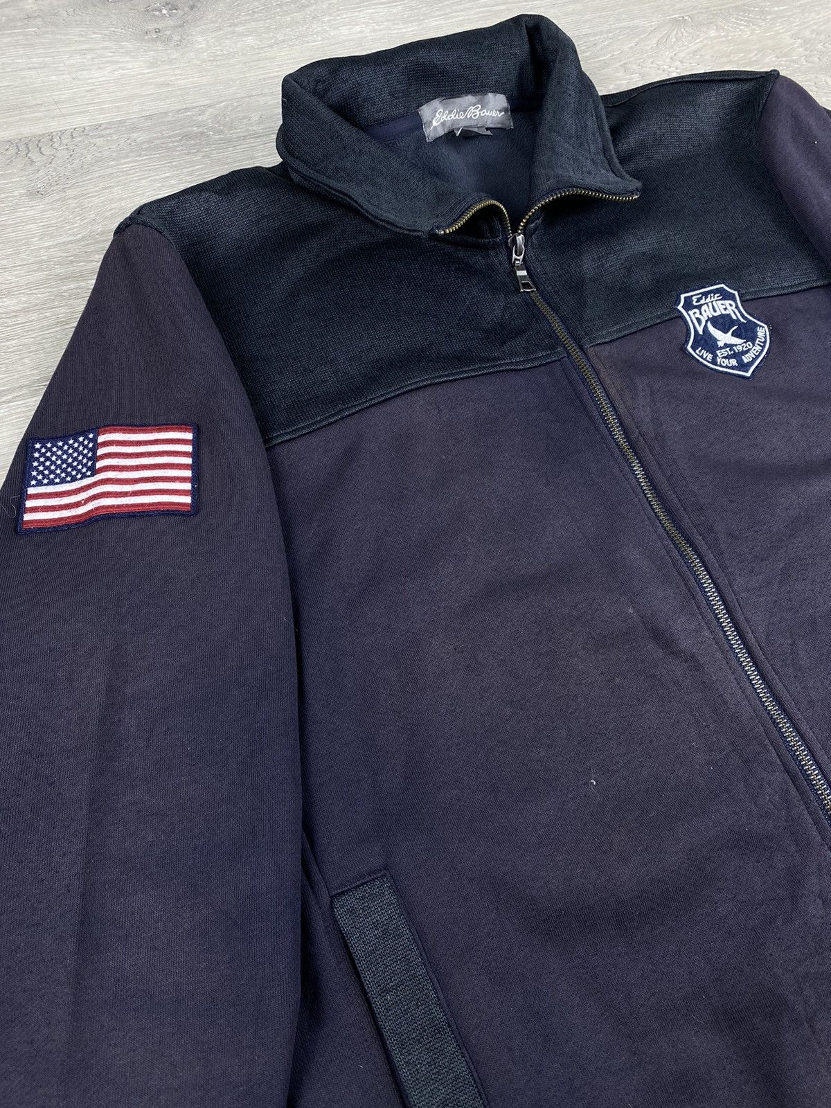 Eddie Bauer Vintage Eddie Bauer United States Patches Sweater Jacket Size US L / EU 52-54 / 3 - 4 Thumbnail