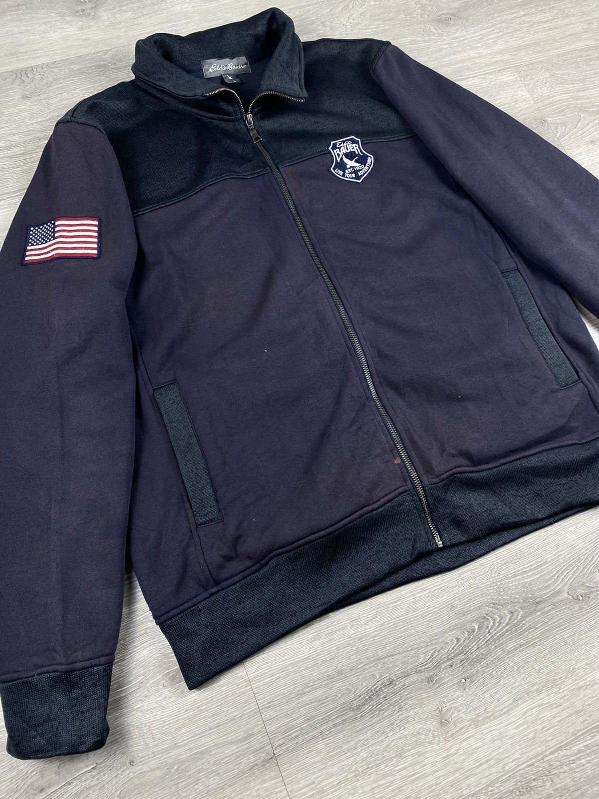 Eddie Bauer Vintage Eddie Bauer United States Patches Sweater Jacket Size US L / EU 52-54 / 3 - 2 Thumbnail