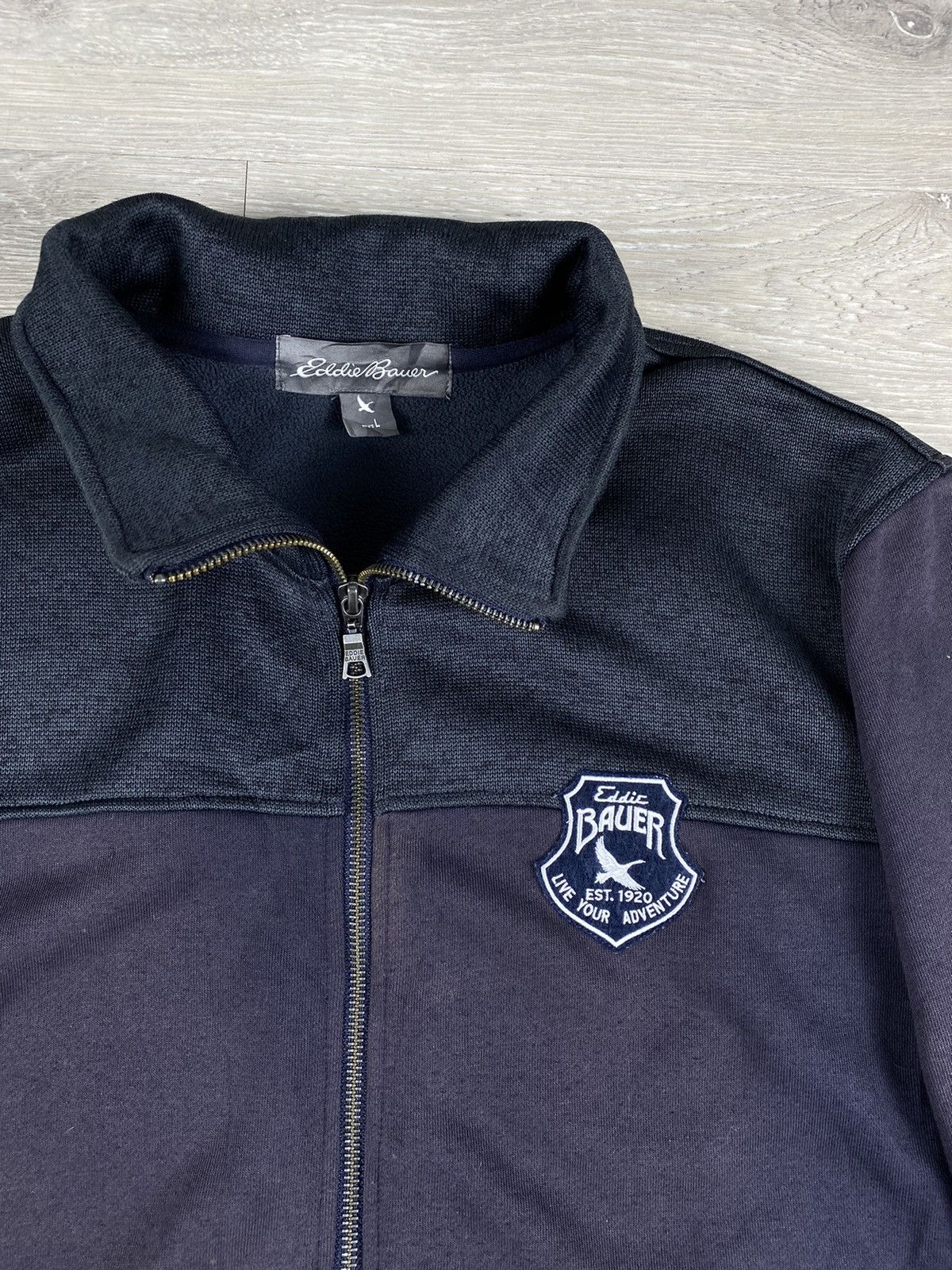 Eddie Bauer Vintage Eddie Bauer United States Patches Sweater Jacket Size US L / EU 52-54 / 3 - 3 Thumbnail