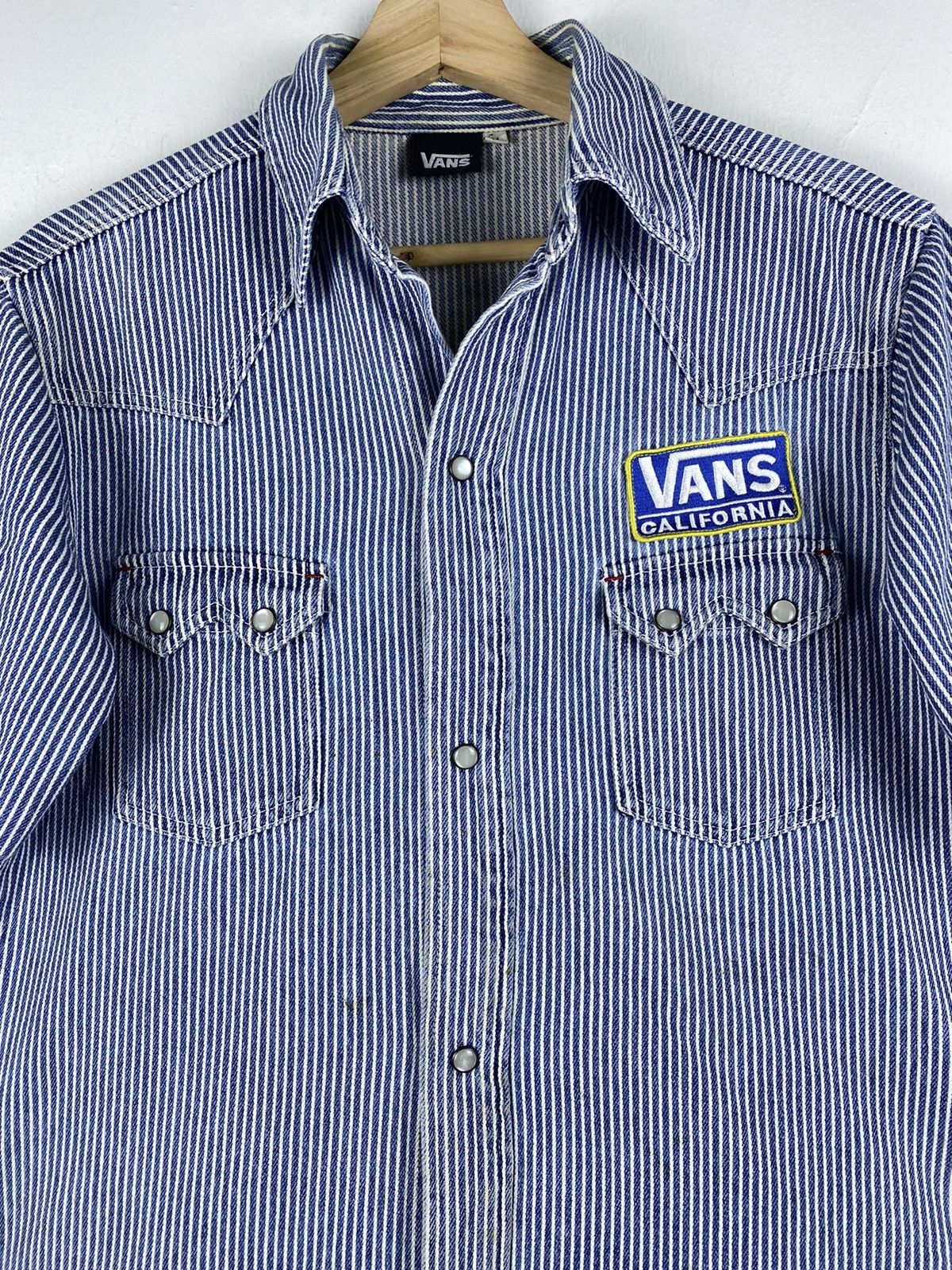 Vans Vintage Vans California Hickory Stripes Button Up Shirts Size US M / EU 48-50 / 2 - 3 Thumbnail