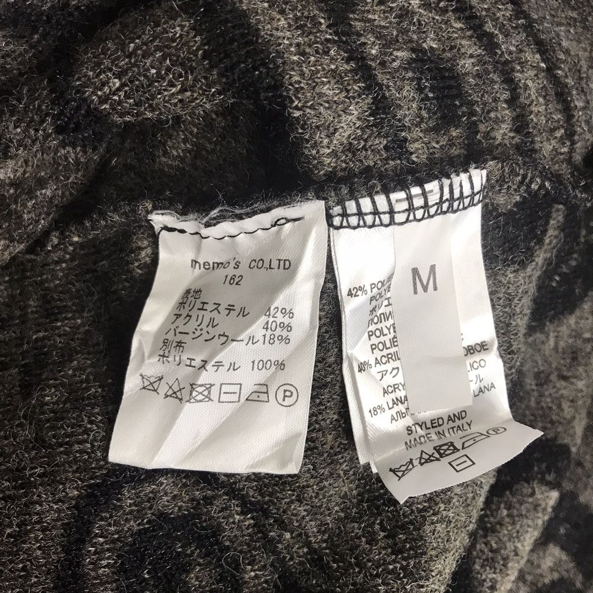 Vintage MEMO'S Co.Ltd Italian Brand Flower Overprint Overcoat Coat Size M / US 6-8 / IT 42-44 - 5 Thumbnail
