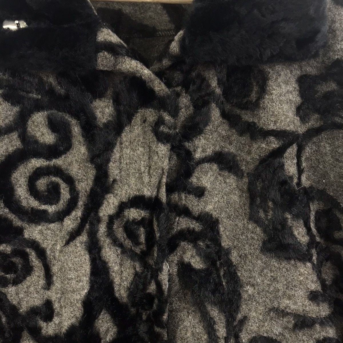 Vintage MEMO'S Co.Ltd Italian Brand Flower Overprint Overcoat Coat Size M / US 6-8 / IT 42-44 - 3 Thumbnail