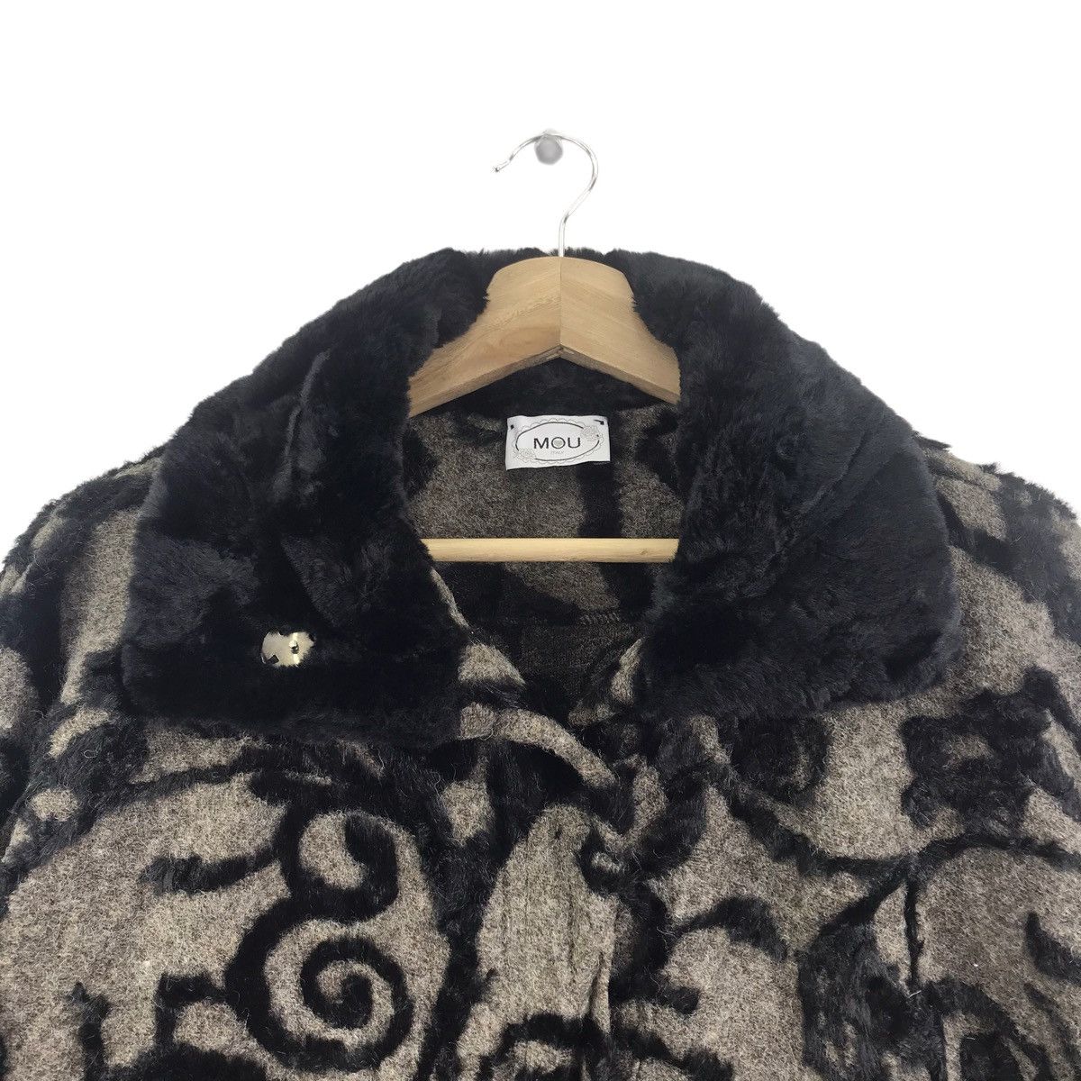 Vintage MEMO'S Co.Ltd Italian Brand Flower Overprint Overcoat Coat Size M / US 6-8 / IT 42-44 - 2 Thumbnail