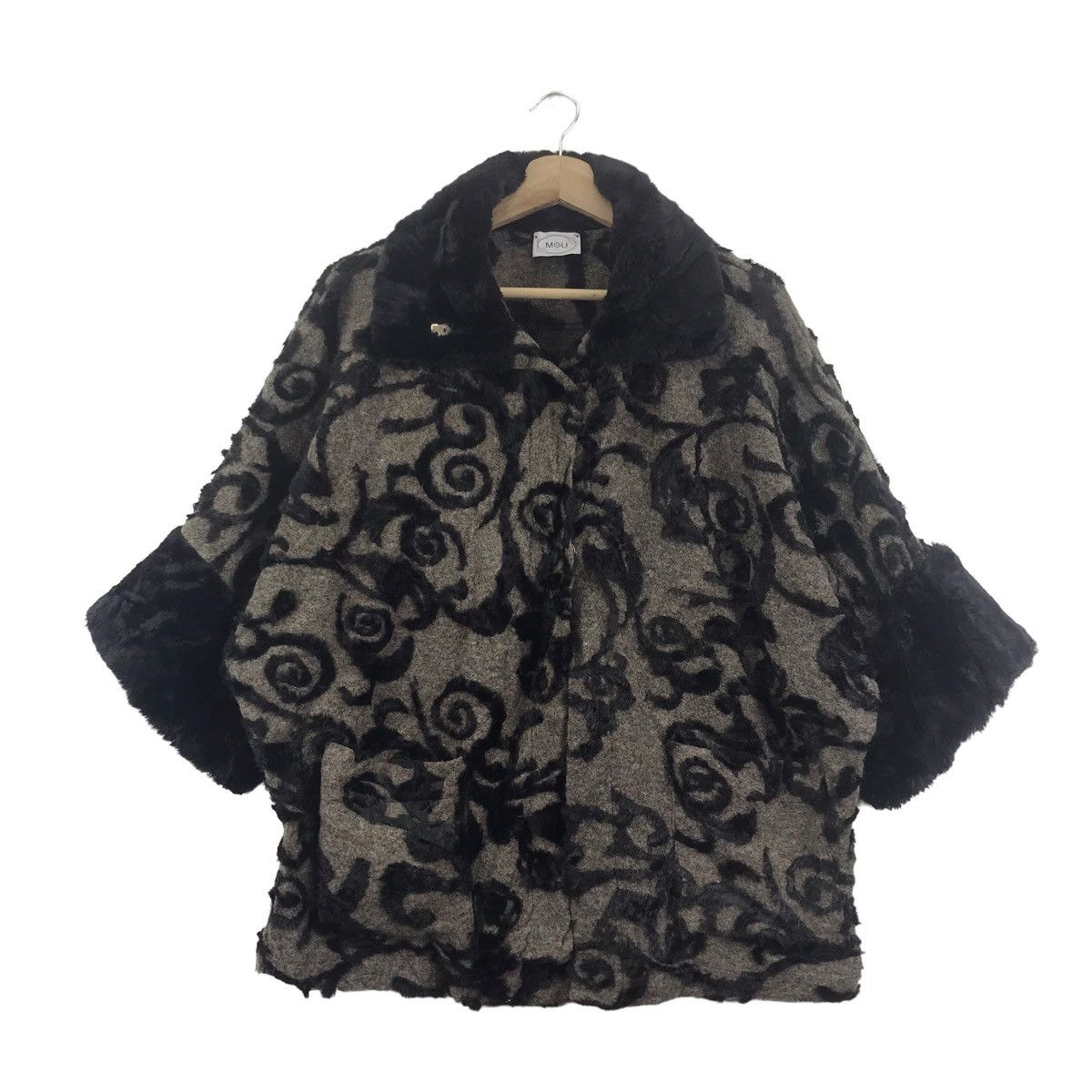 Vintage MEMO'S Co.Ltd Italian Brand Flower Overprint Overcoat Coat Size M / US 6-8 / IT 42-44 - 1 Thumbnail