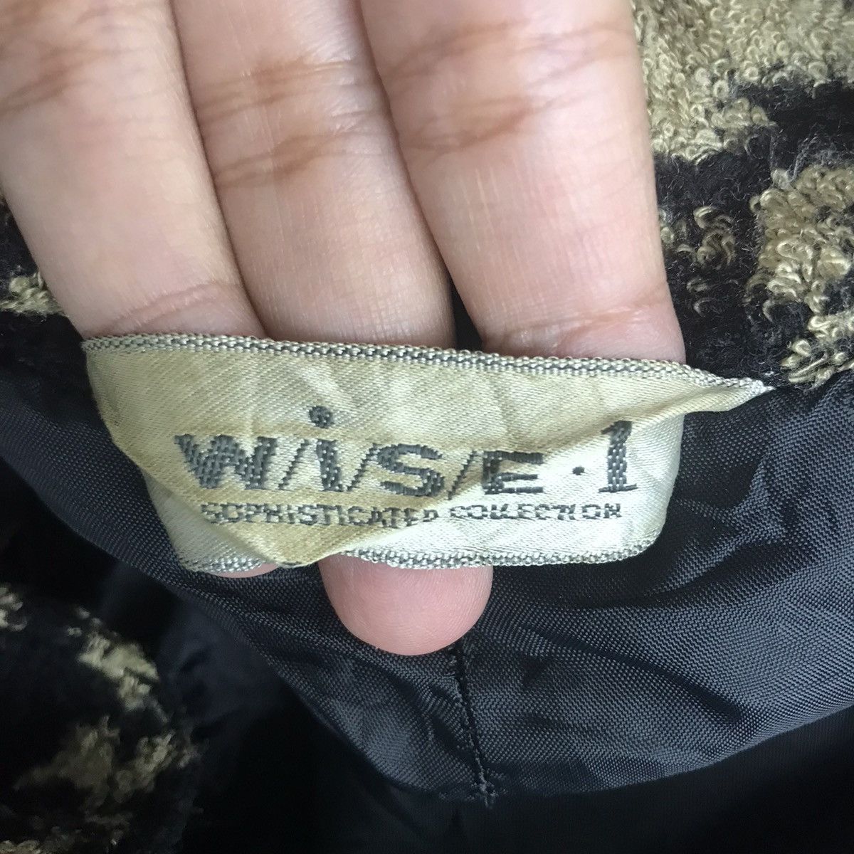 Vintage WISE 1 Sophisticated Collection Flower Overprint Brown Coat Size S / US 4 / IT 40 - 4 Thumbnail