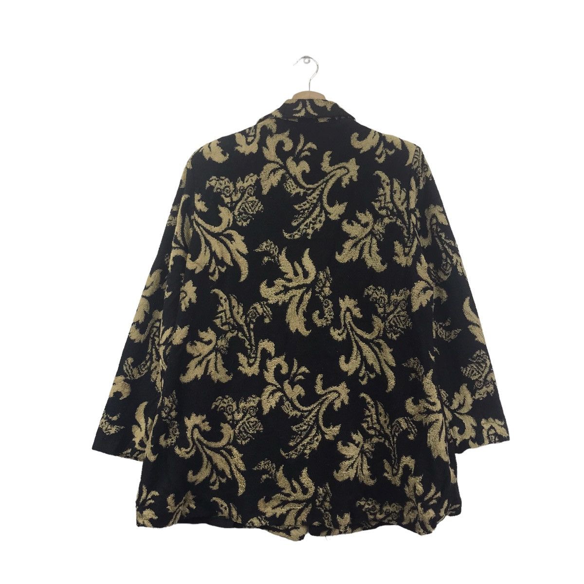 Vintage WISE 1 Sophisticated Collection Flower Overprint Brown Coat Size S / US 4 / IT 40 - 5 Thumbnail