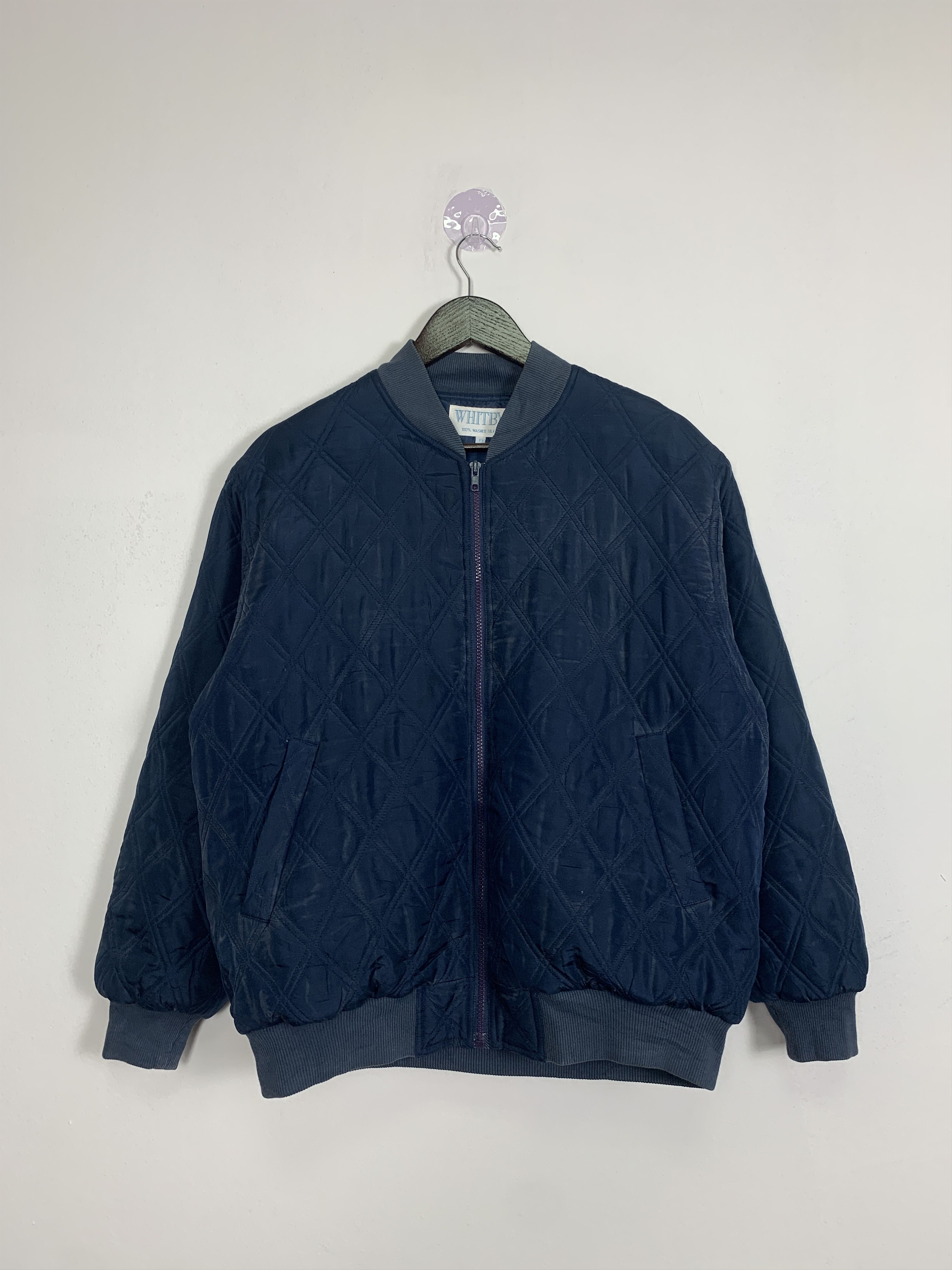 Japanese Brand Vintage WHITBY Quilted Bombers Jacket J0858 Size US M / EU 48-50 / 2 - 2 Thumbnail