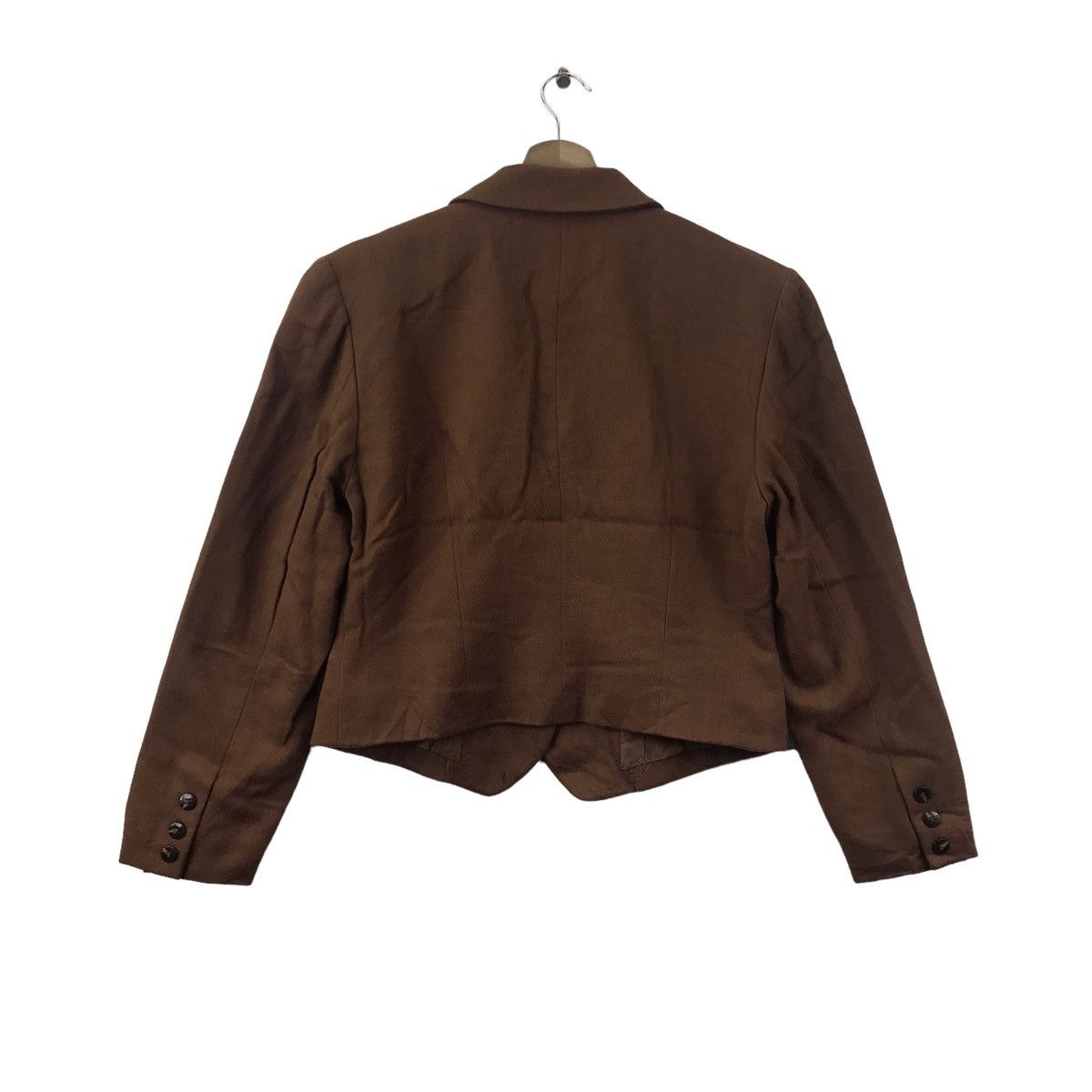 Vintage BUCI Co. Ltd Brown Short Plain Blazer Size S / US 4 / IT 40 - 7 Thumbnail