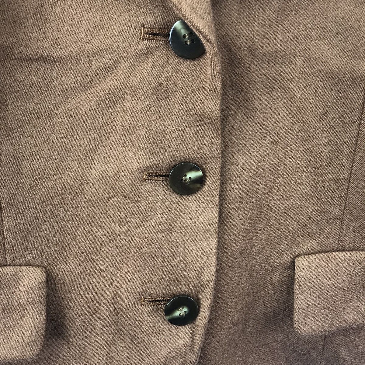 Vintage BUCI Co. Ltd Brown Short Plain Blazer Size S / US 4 / IT 40 - 3 Thumbnail