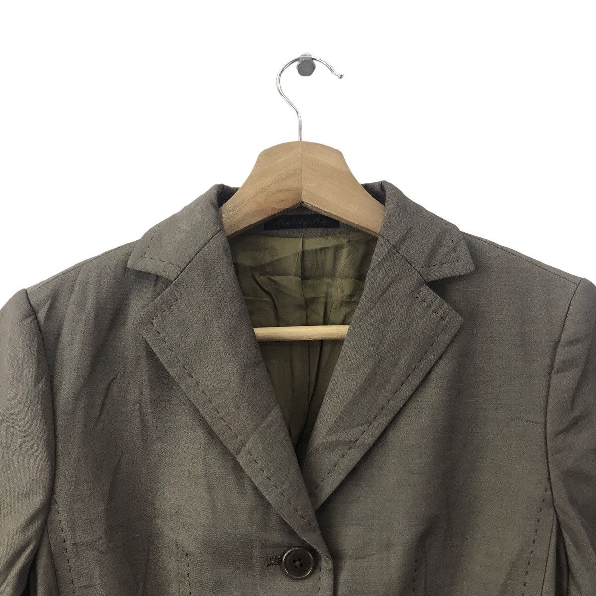 Japanese Brand Vintage SHIPS Japanese Brand Plain Grey Blazer Coat Jacket Size S / US 4 / IT 40 - 2 Thumbnail