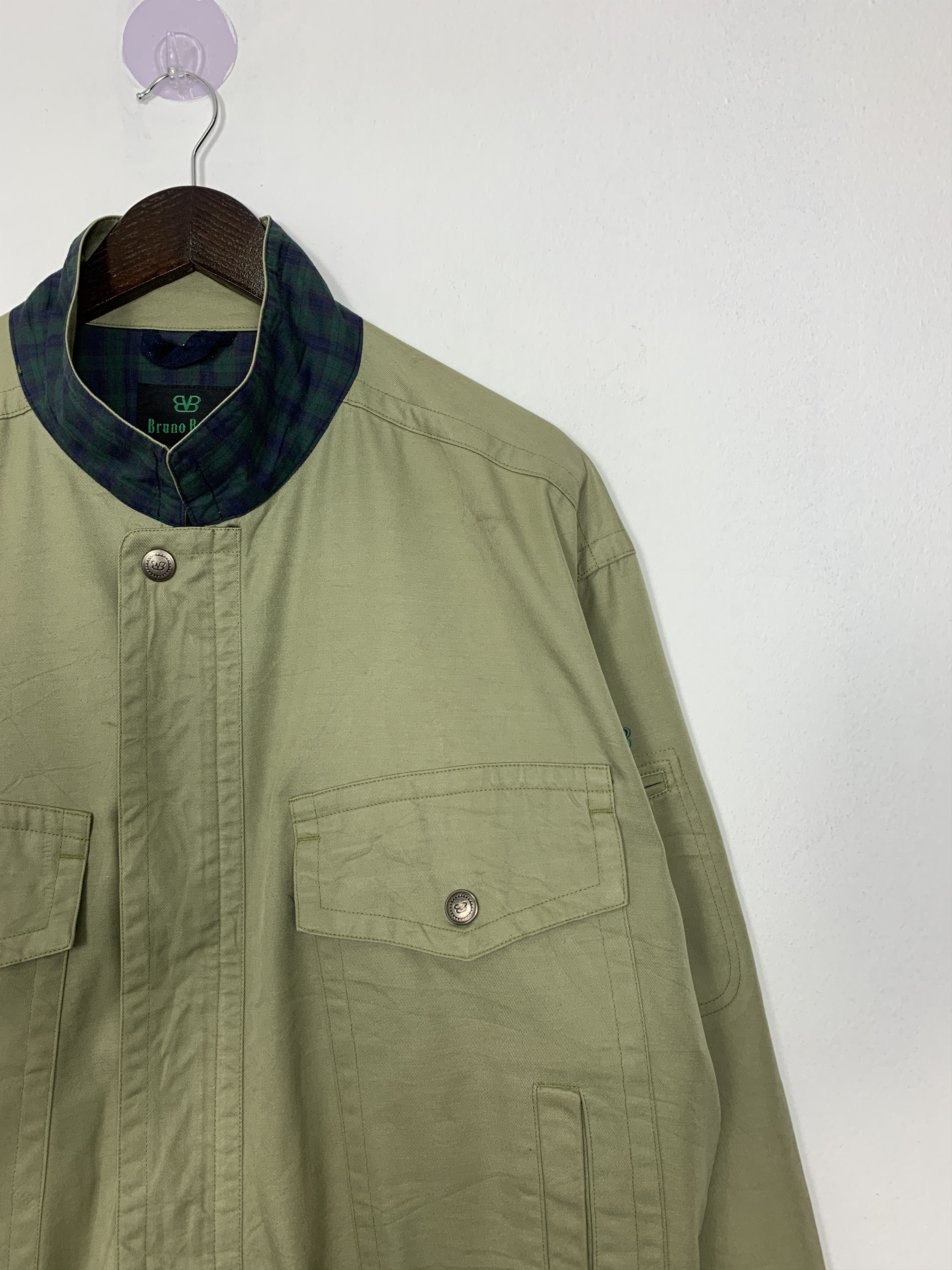 Japanese Brand Vintage BRUNO BRUNI Cotton Zip Up Jacket J1077 Size US L / EU 52-54 / 3 - 3 Thumbnail