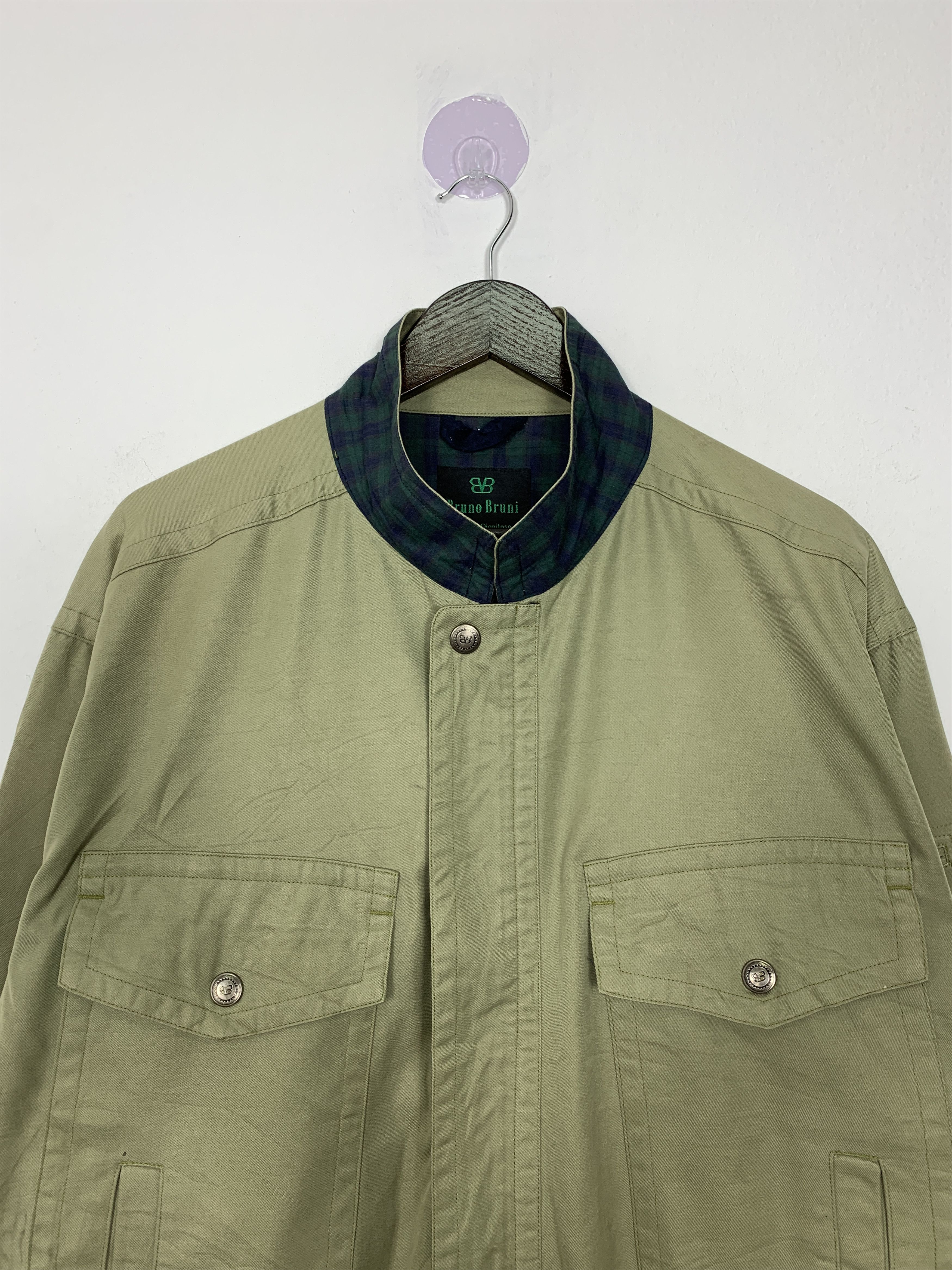 Japanese Brand Vintage BRUNO BRUNI Cotton Zip Up Jacket J1077 Size US L / EU 52-54 / 3 - 2 Thumbnail