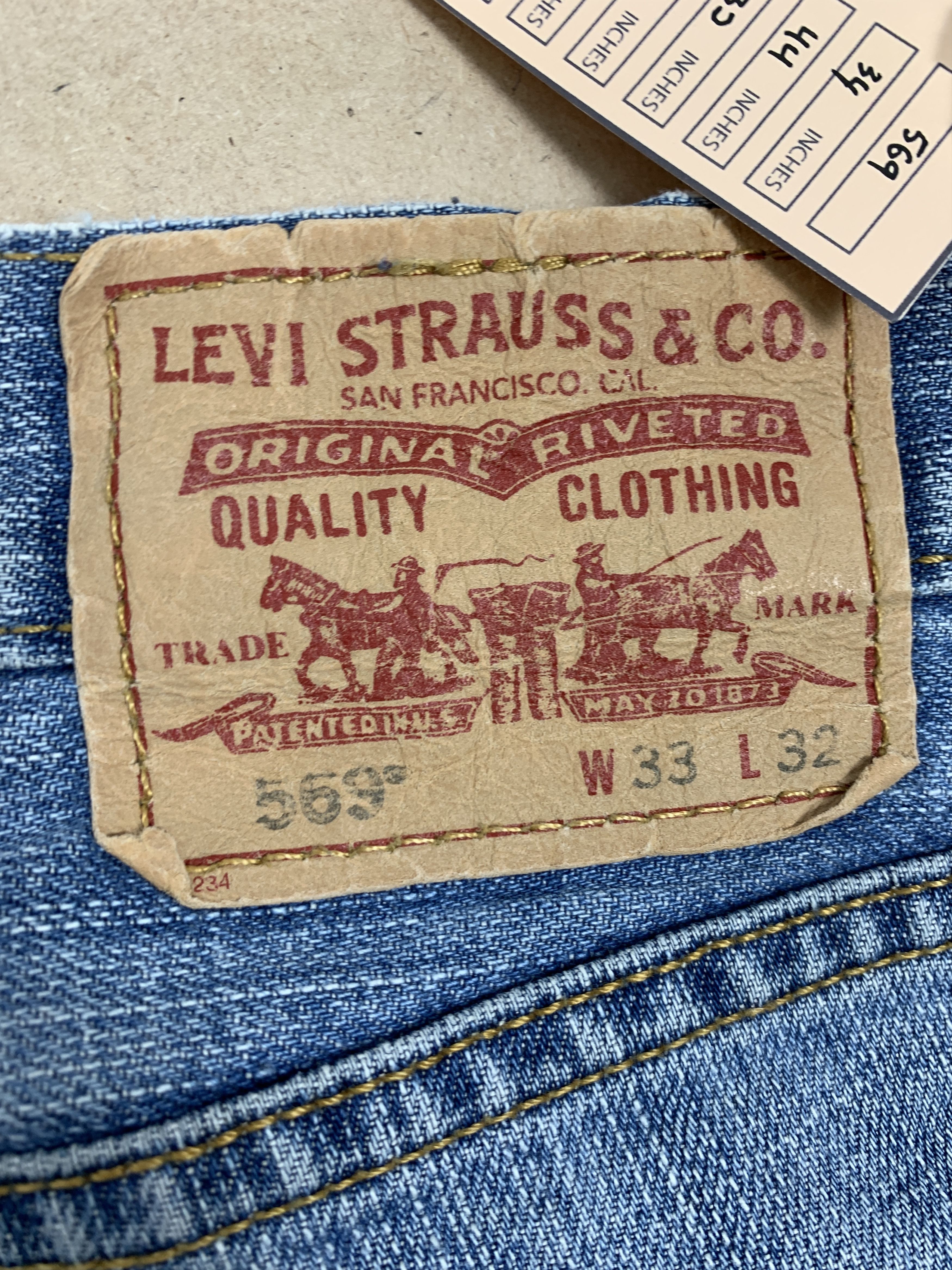 Levi's × Vintage Vintage Levis 569 Straight Cut Distressed Mid Wash Jeans Size US 34 / EU 50 - 5 Thumbnail