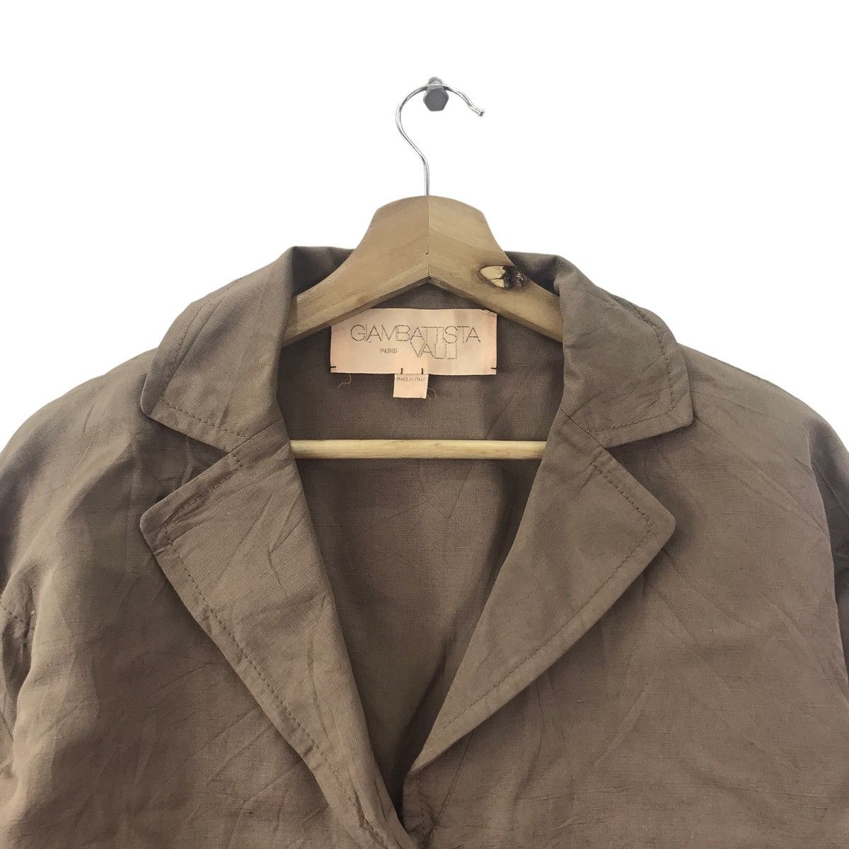 Giambattista Valli GIAMBATTISTA VALLI PARIS Italian Brand Plain Brown Blazer Size XS / US 0-2 / IT 36-38 - 2 Thumbnail
